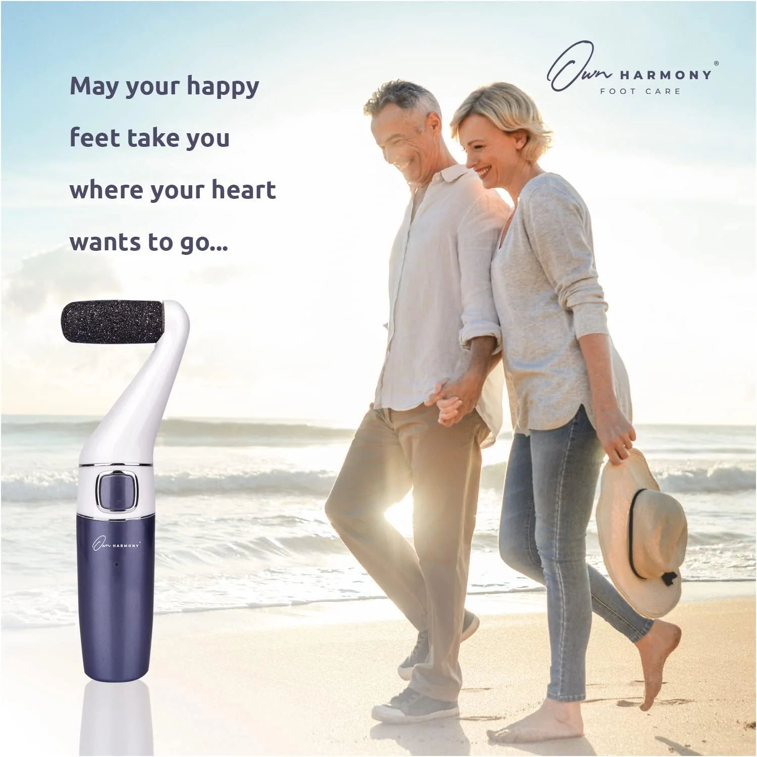 سوهان برقی شارژی از برند اون هارمونی برای از بین بردن پوست سفت: سوهان پدیکور حرفه ای - سمباده پا مدل CR1700 - موثر برای پینه و مراقبت از پاشنه های ترک خورده خشک (سیم USB)