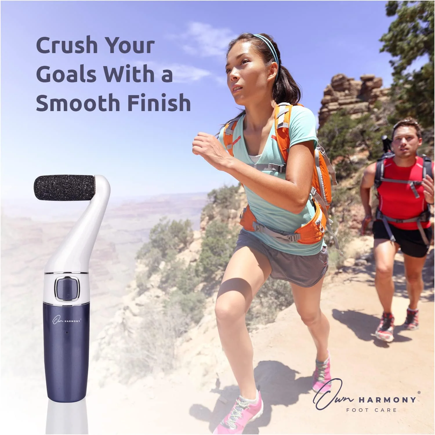 سوهان برقی شارژی از برند اون هارمونی برای از بین بردن پوست سفت: سوهان پدیکور حرفه ای - سمباده پا مدل CR1700 - موثر برای پینه و مراقبت از پاشنه های ترک خورده خشک (سیم USB)