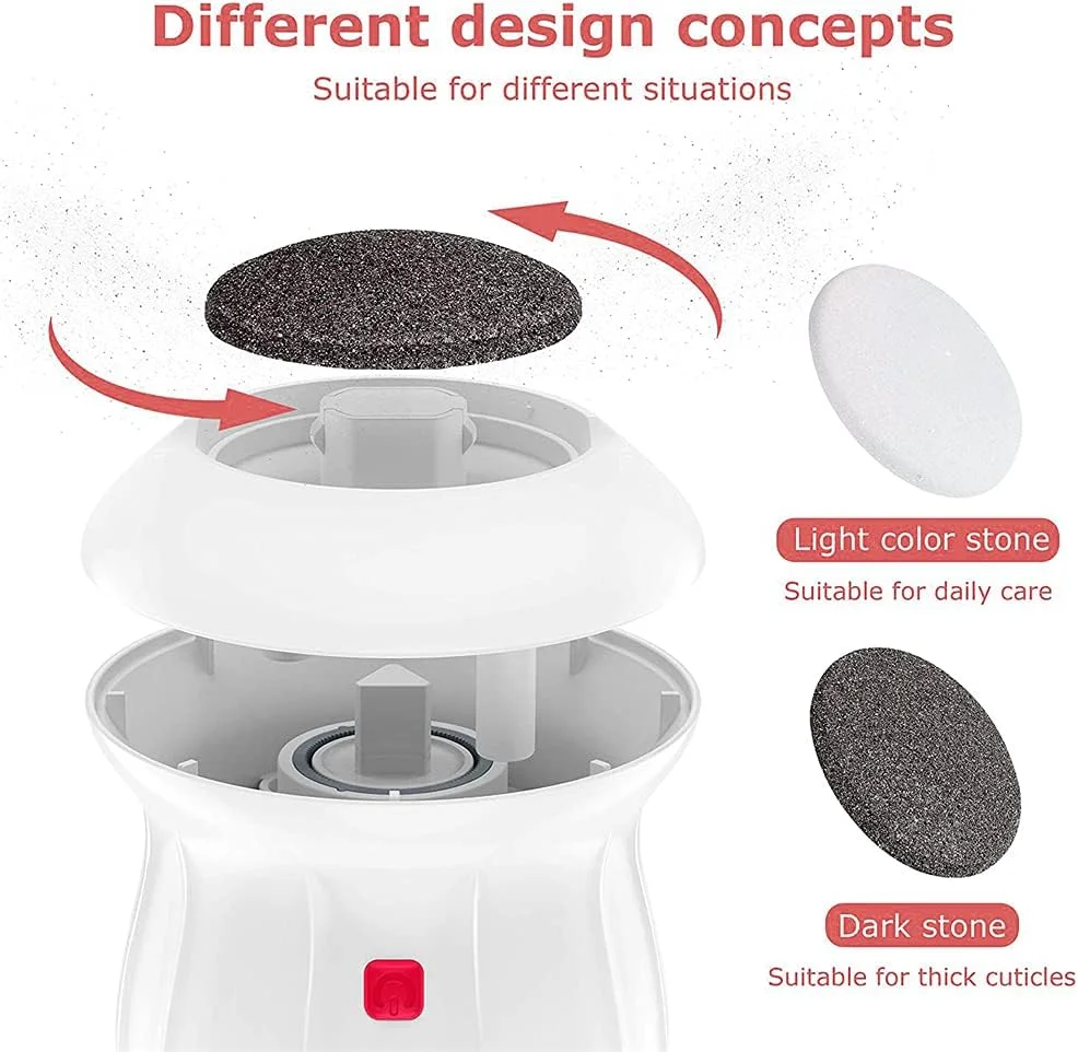 سوهان برقی قابل حمل پا، سوهان برقی پا با قابلیت مکش خلاء، ابزار پدیکور و مراقبت از پا برای پوست های مرده، سفت، ترک خورده و خشک (قرمز)