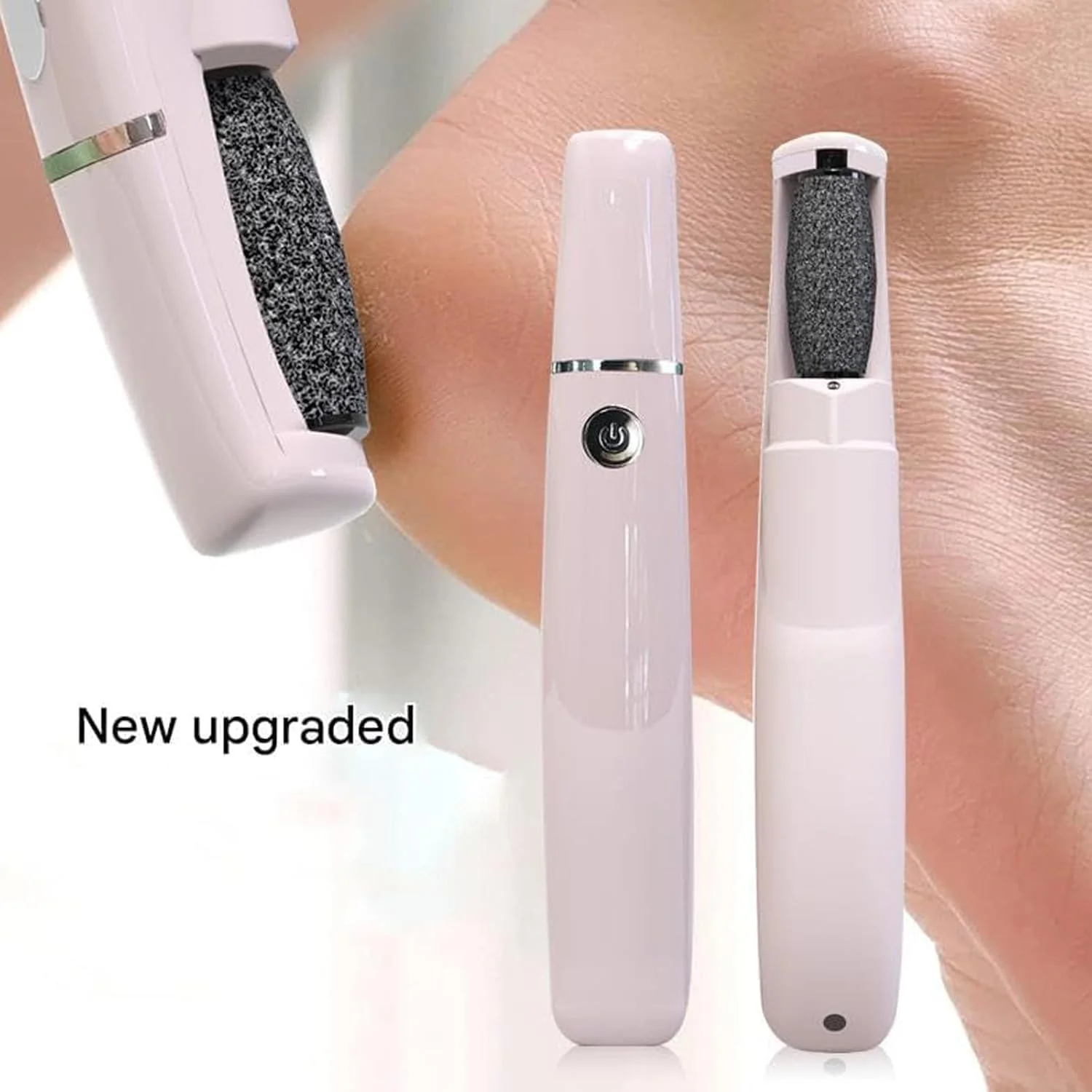 سوهان برقی پدیکور پا Onwddarefy، پولیشر برقی پا Onwddarefy، سوهان چرخشی 360 درجه پا، به همراه سری تعویض (سفید)