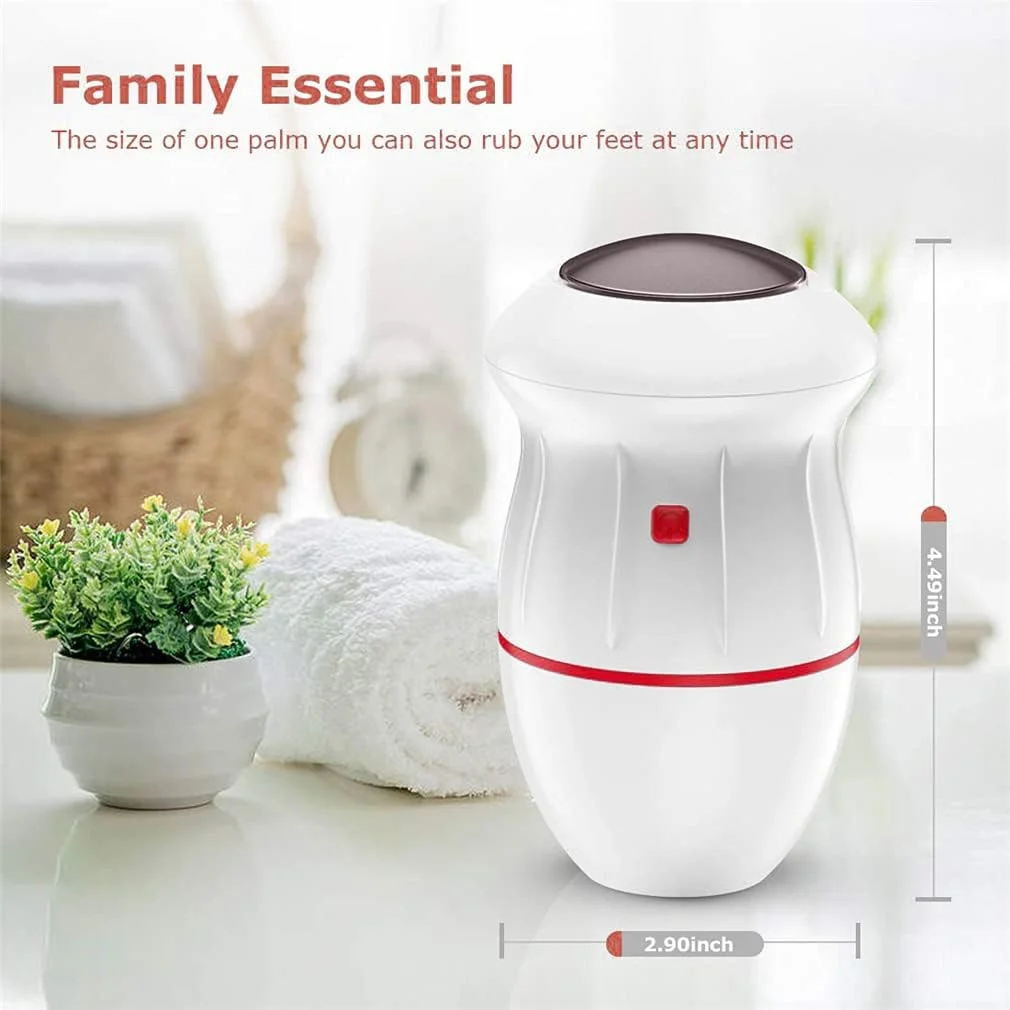 سوهان برقی قابل حمل پا، سوهان برقی پا با قابلیت مکش خلاء، ابزار پدیکور و مراقبت از پا برای پوست های مرده، سفت، ترک خورده و خشک (قرمز)