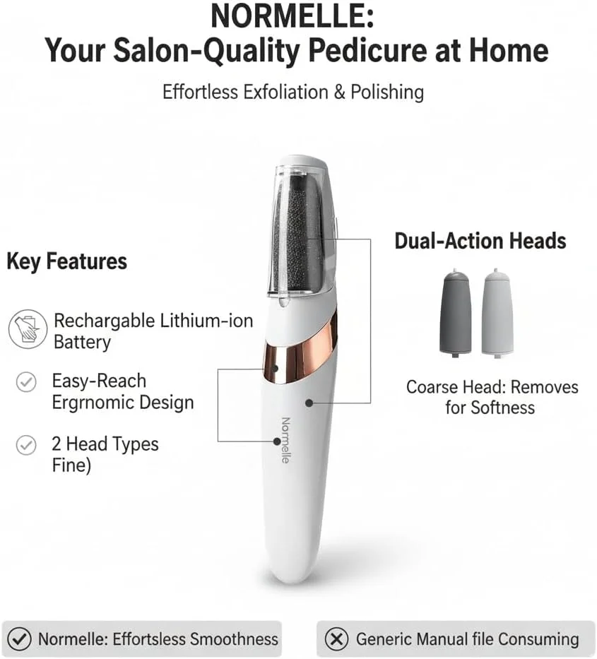 سوهان برقی پدیکور پا نورمل، مناسب برای آقایان و بانوان، کیت پدیکور شارژی با موتور دو سرعته قابل تنظیم، 60 عدد دیسک سمباده ای قابل تعویض، سوهان برقی قابل حمل برای از بین بردن پوست های سفت و مرده سوهان برقی پدیکور پا نورمل، مناسب برای آقایان و بانوان، کیت پدیکور شارژی با موتور دو سرعته قابل تنظیم، 60 عدد دیسک سمباده ای قابل تعویض، سوهان برقی قابل حمل برای از بین بردن پوست های سفت و مرده