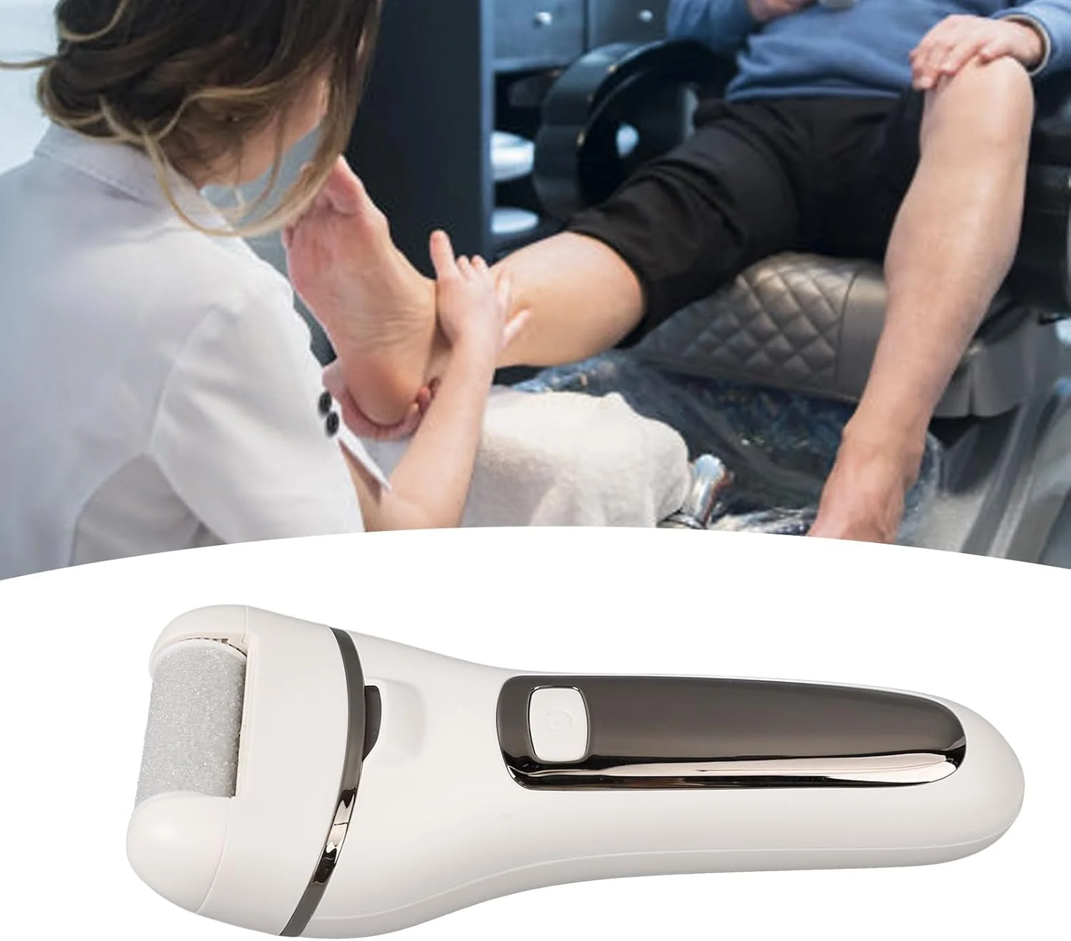 سوهان پدیکور پا NSXAYIWE، سوهان برقی پدیکور پا، از بین برنده پوست های سفت پا، مناسب برای پاشنه های ترک خورده یا دست های زبر با 2 سرعت