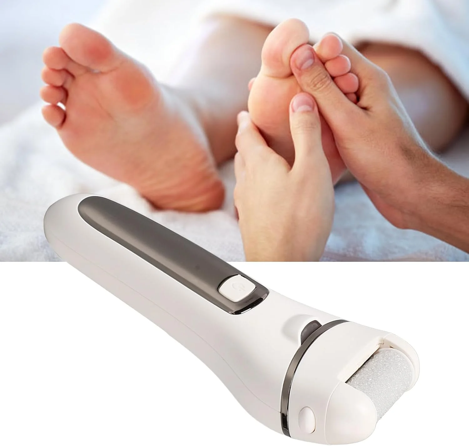 سوهان پدیکور پا NSXAYIWE، سوهان برقی پدیکور پا، از بین برنده پوست های سفت پا، مناسب برای پاشنه های ترک خورده یا دست های زبر با 2 سرعت