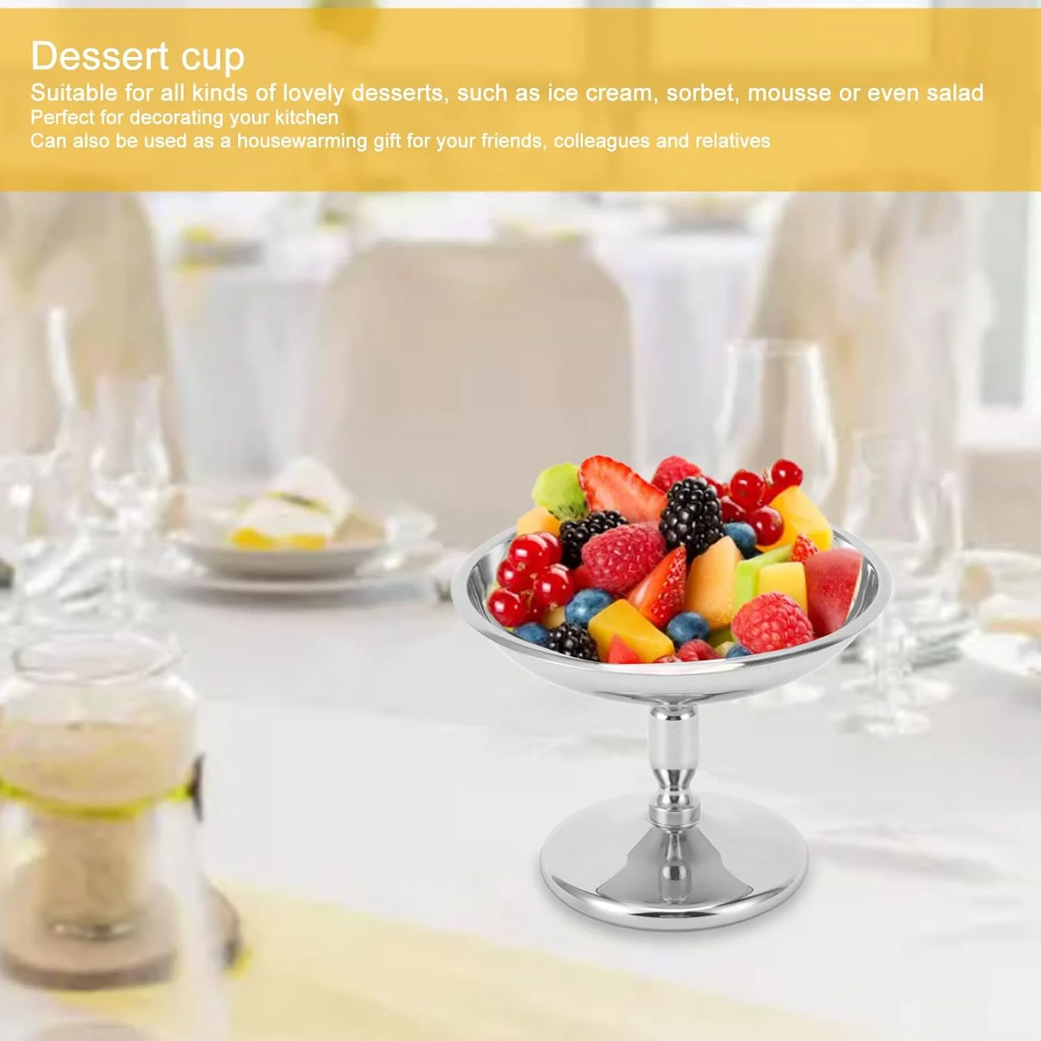 ست کاسه بستنی ژد، فنجان های دسر کوچک استیل 304 برای ترافل، بستنی و آجیل، کاسه های بستنی خوری قدیمی برای سرو دسر، سالاد، میوه و پودینگ ست کاسه بستنی ژد، فنجان های دسر کوچک استیل 304 برای ترافل، بستنی و آجیل، کاسه های بستنی خوری قدیمی برای سرو دسر، سالاد، میوه و پودینگ