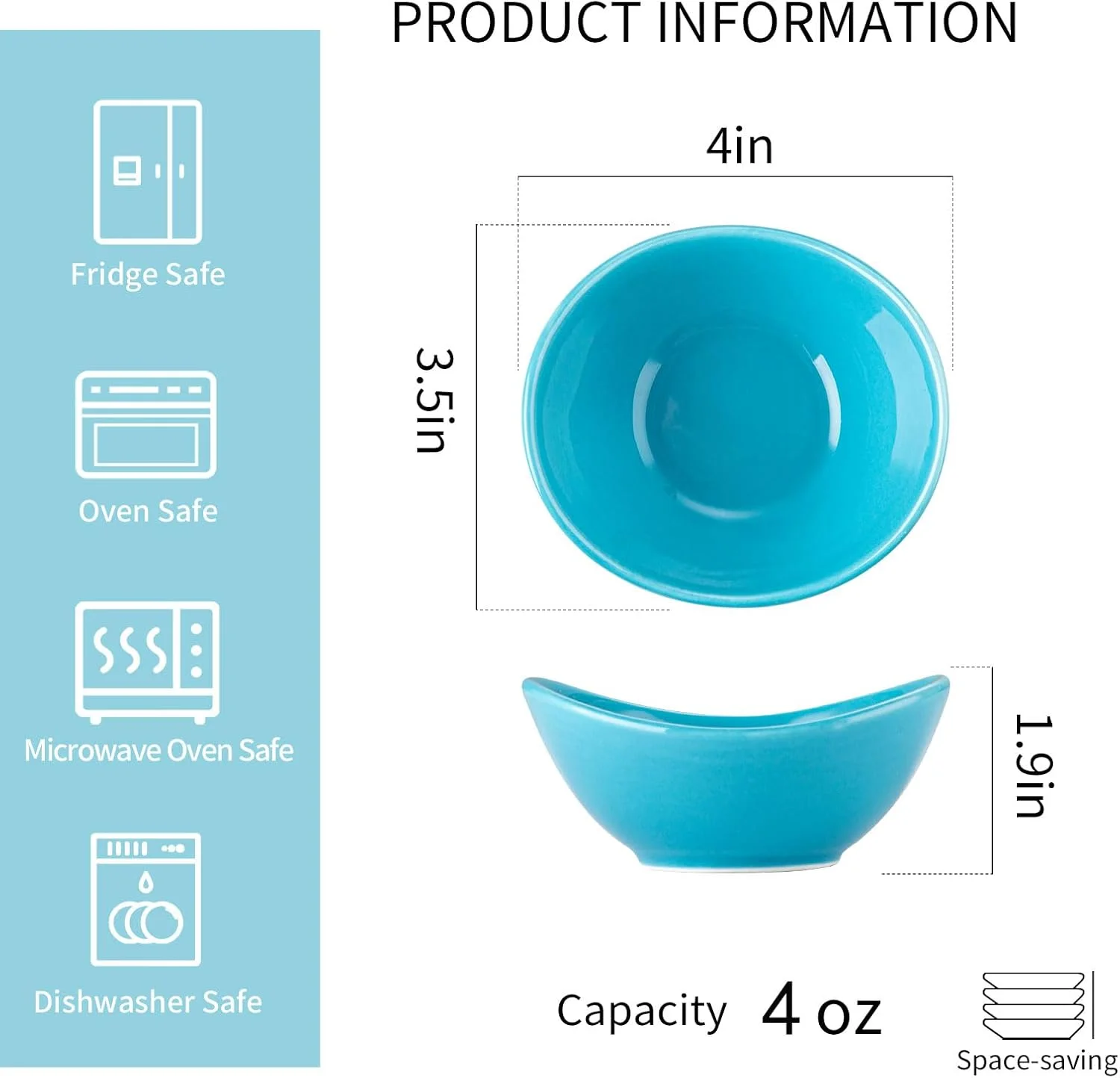 یون تائو، ست کاسه های کوچک چینی 4 عددی، کاسه دسر 4 اینچی، بستنی، ظروف جانبی کوچک، قابل استفاده در مایکروویو و ماشین ظرفشویی یون تائو، ست کاسه های کوچک چینی 4 عددی، کاسه دسر 4 اینچی، بستنی، ظروف جانبی کوچک، قابل استفاده در مایکروویو و ماشین ظرفشویی