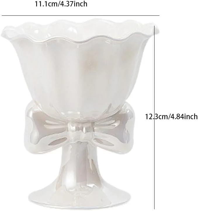 کاسه دسر پایه دار zaoalife، فنجان سرامیکی دسر ماست بستنی غلات، کاسه های بستنی سرامیکی، فنجان دسر پایه دار