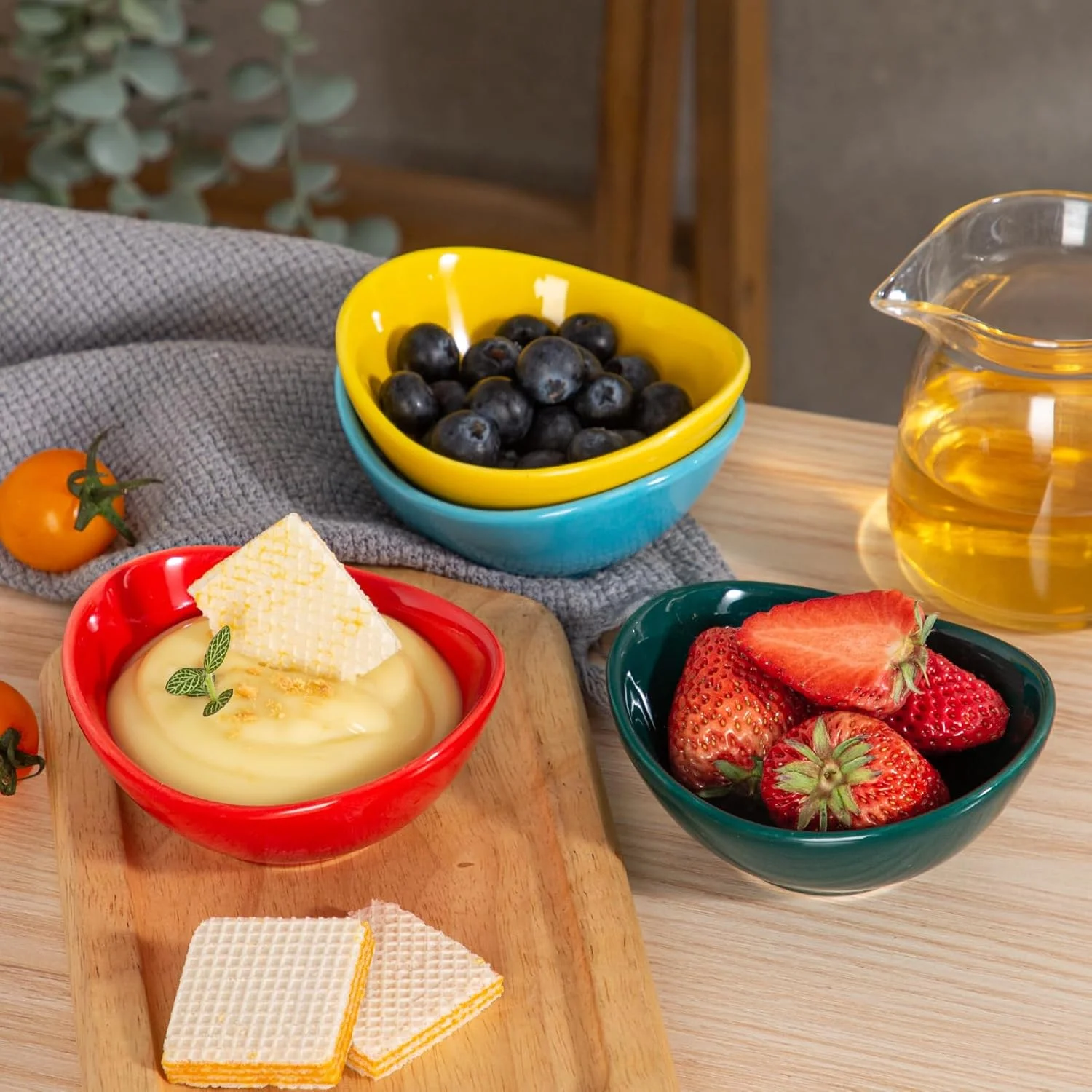 یون تائو، ست کاسه های کوچک چینی 4 عددی، کاسه دسر 4 اینچی، بستنی، ظروف جانبی کوچک، قابل استفاده در مایکروویو و ماشین ظرفشویی یون تائو، ست کاسه های کوچک چینی 4 عددی، کاسه دسر 4 اینچی، بستنی، ظروف جانبی کوچک، قابل استفاده در مایکروویو و ماشین ظرفشویی