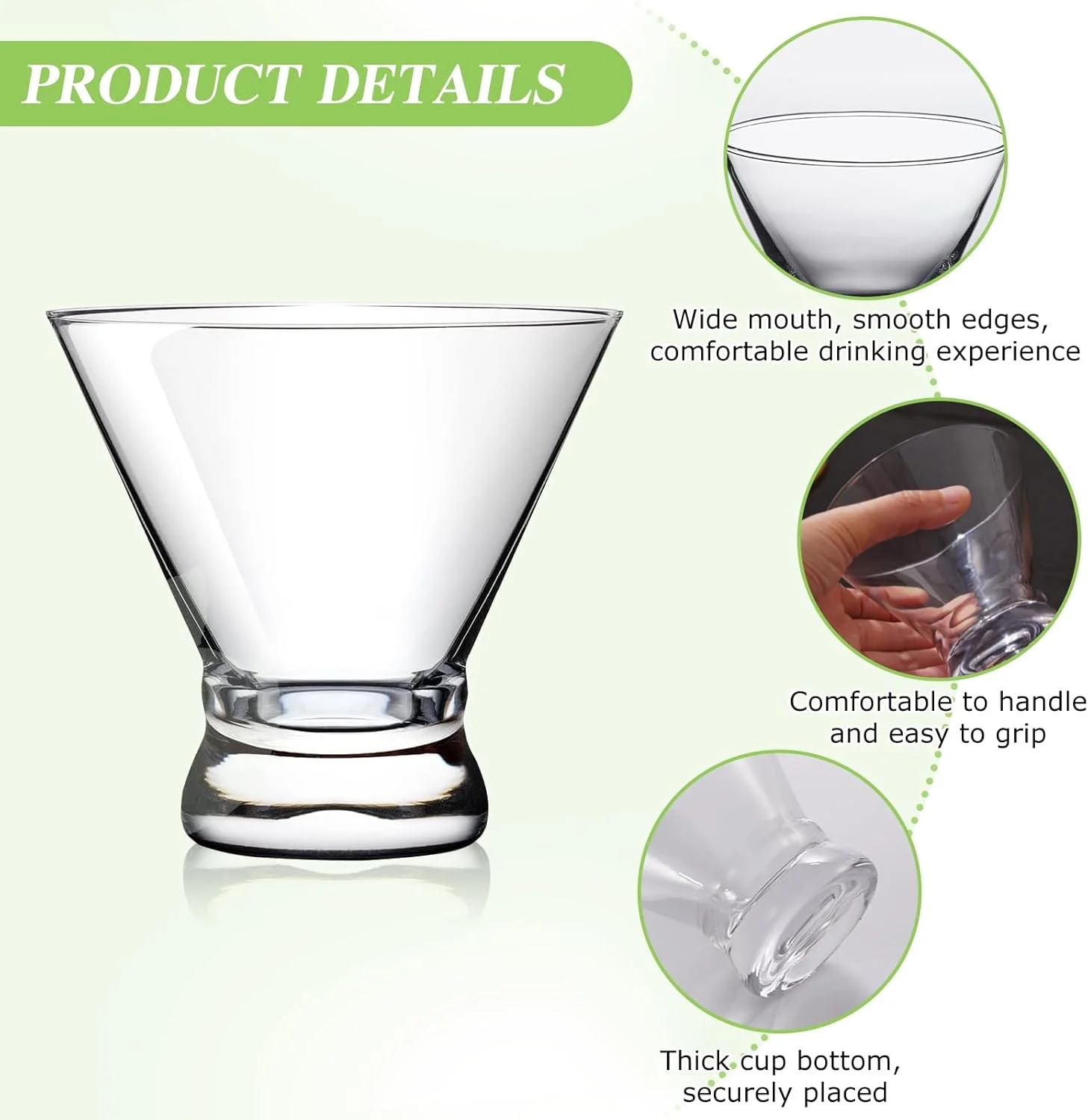 ظروف دسر شیشه ای 220 میلی لیتری YIK TUNG، ست 4 تایی کاسه بستنی خوری شفاف، ظرف پیش غذا برای مهمانی، ترافل، پودینگ میوه، میان وعده، سالاد، کوکتل