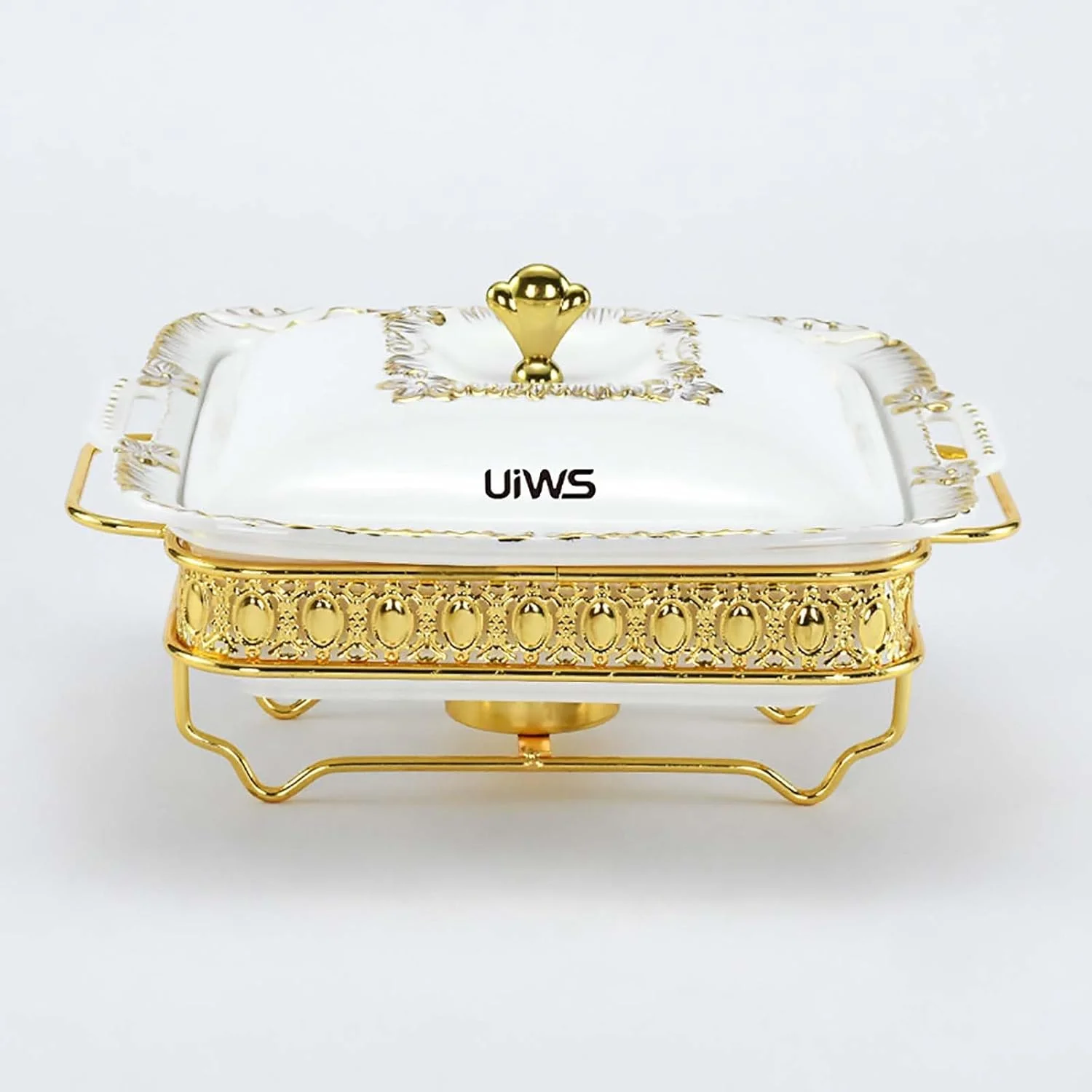 ظرف گرم نگهدارنده غذا سرامیکی سفید ممتاز XQKXHZ، گرمکن بیضی/مستطیلی غذا، سرویس بوفه با درب و جای سوخت برای پذیرایی، بوفه، مهمانی ها، مجالس، مستطیل، 2.8 لیتر ظرف گرم نگهدارنده غذا سرامیکی سفید ممتاز XQKXHZ، گرمکن بیضی/مستطیلی غذا، سرویس بوفه با درب و جای سوخت برای پذیرایی، بوفه، مهمانی ها، مجالس، مستطیل، 2.8 لیتر