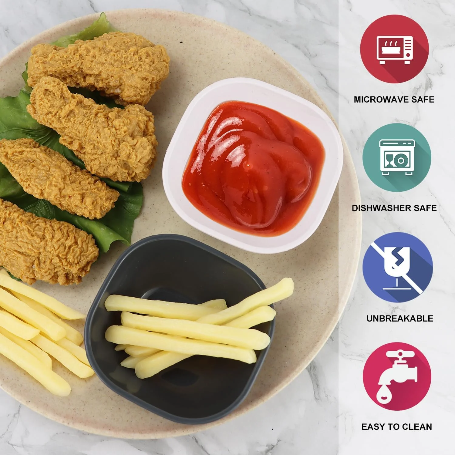 ظرف سس خوری ورووا 6 عددی، کاسه های کوچک 150 میلی لیتری از جنس کاه گندم، جایگزین پلاستیک، کاسه های دسر نشکن، قابل استفاده در مایکروویو و ماشین ظرفشویی برای دسر، سوشی، چاشنی (سری کلاسیک) ظرف سس خوری ورووا 6 عددی، کاسه های کوچک 150 میلی لیتری از جنس کاه گندم، جایگزین پلاستیک، کاسه های دسر نشکن، قابل استفاده در مایکروویو و ماشین ظرفشویی برای دسر، سوشی، چاشنی (سری کلاسیک)