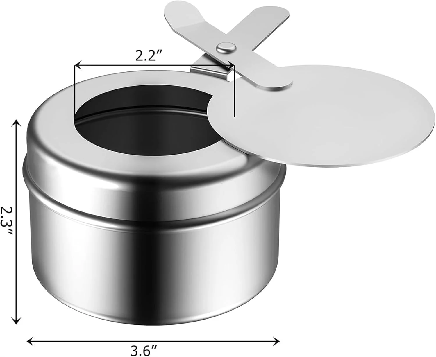 THE WHITE SHOP 8 PCS Chafing Fuel Holder, Stainless Steel Fuel Holders with Safe Cover, Fuel Holder Canned Heat Holder for Chafing Dish, Canned Heat Fuel Box for Buffet Barbecue Parties Chafing Dish B