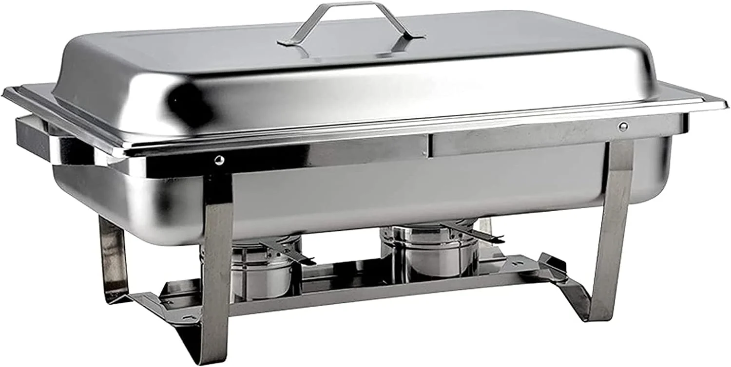 گرمکن غذا، ظرف گرم کننده 9 لیتری استیل ضد زنگ، ست گرم کننده بوفه، ظرف گرم کننده مستطیلی برای مهمانی گرمکن غذا، ظرف گرم کننده 9 لیتری استیل ضد زنگ، ست گرم کننده بوفه، ظرف گرم کننده مستطیلی برای مهمانی