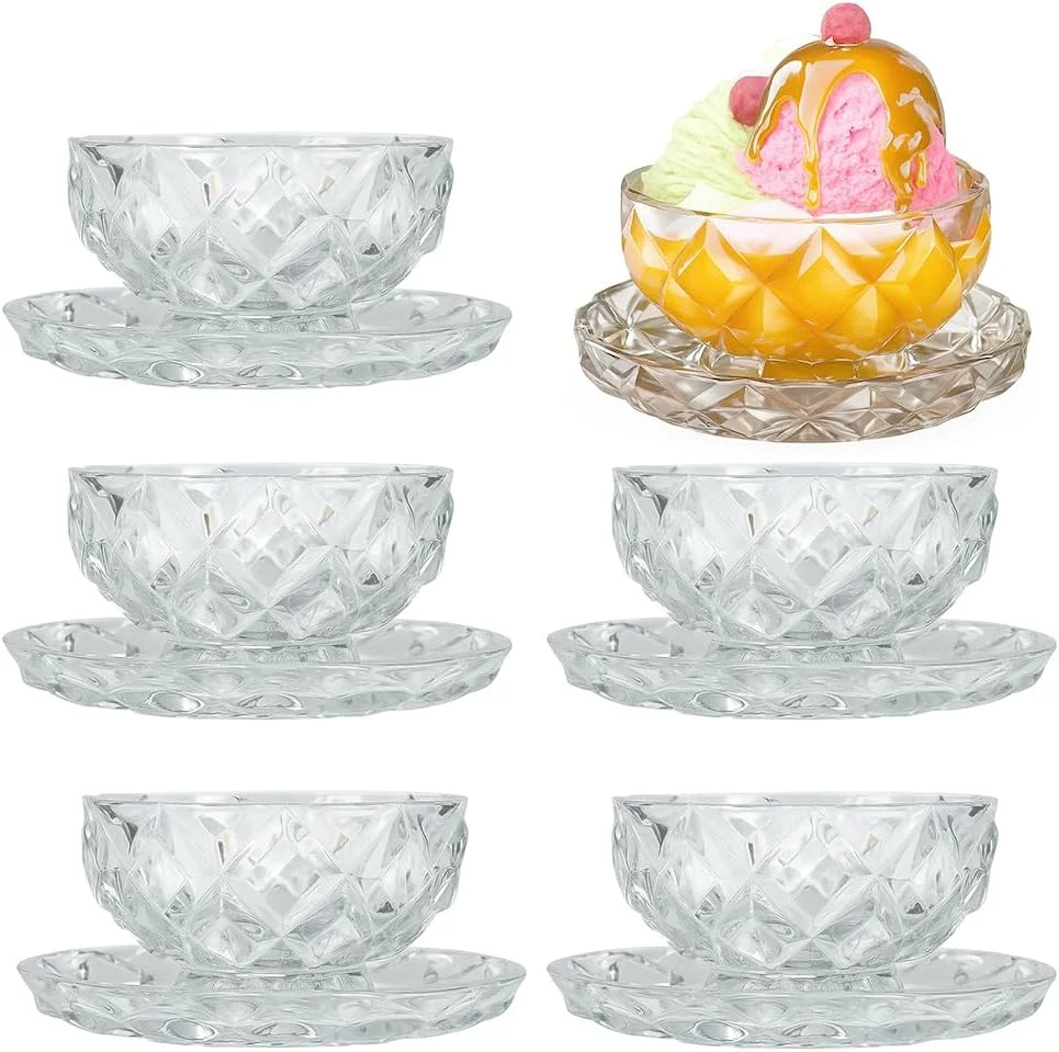 ظروف دسر شیشه ای وینتیج، ست 6 عددی، 200 میلی لیتر، کاسه های بستنی خوری شیشه ای با طرح آفتابگردان، ظروف دسر، ایده آل برای بستنی، سوربت، میوه، تنقلات، ماست و پیش غذا ظروف دسر شیشه ای وینتیج، ست 6 عددی، 200 میلی لیتر، کاسه های بستنی خوری شیشه ای با طرح آفتابگردان، ظروف دسر، ایده آل برای بستنی، سوربت، میوه، تنقلات، ماست و پیش غذا