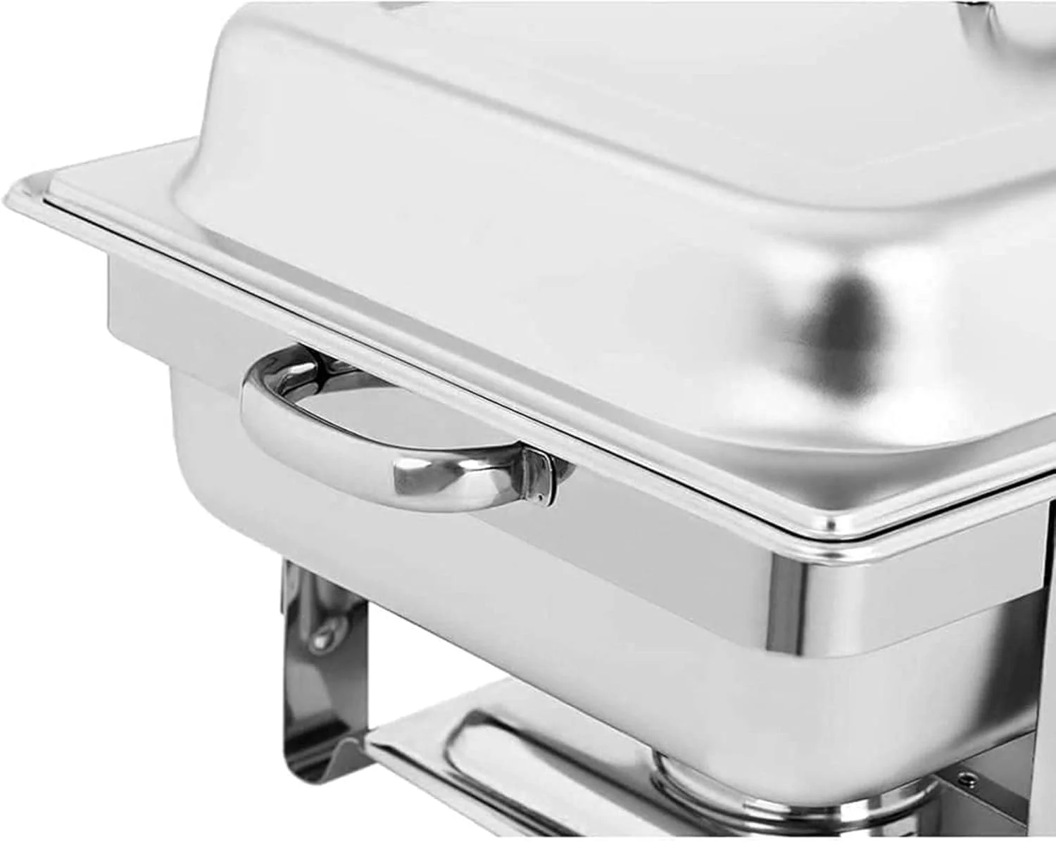 گرم نگهدارنده غذا، ظرف گرم کننده استیل ضد زنگ، ست گرم کننده بوفه 9 لیتری برای گرم کردن بوفه پذیرایی با قاب تاشو