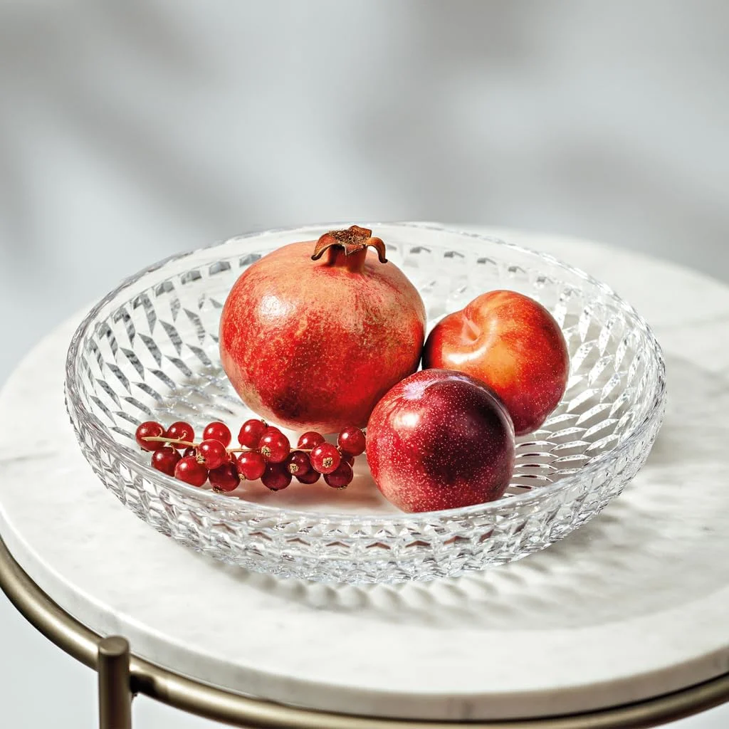 ویلروی اند باخ - کاسه کم عمق بوستون، 24 سانتی متر قطر، کاسه شیشه کریستال برای دسر، میوه و تنقلات، قابل شستشو در ماشین ظرفشویی، شفاف