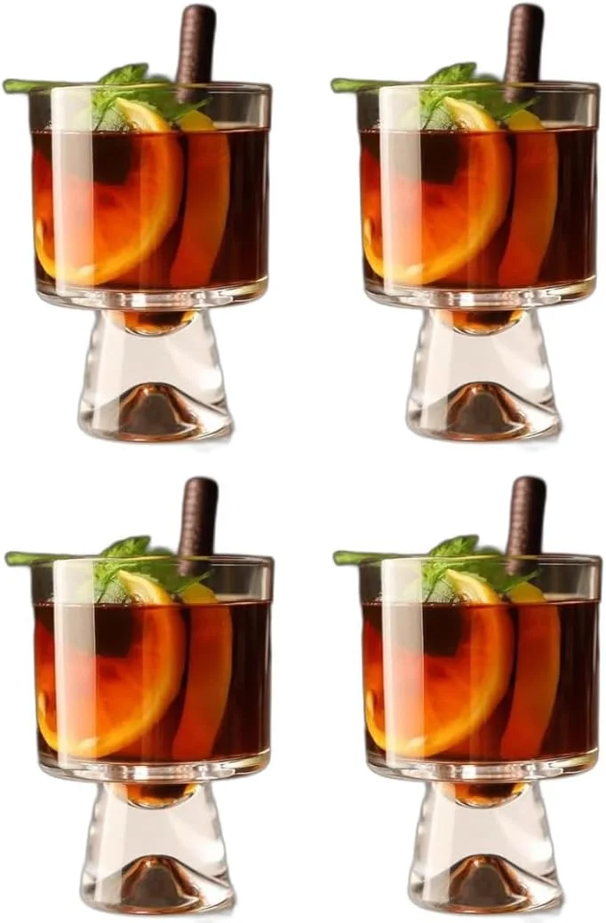 لیوان شیشه ای 250 میلی لیتری (ست 4 عددی) وسلز، مناسب برای دسر، بستنی، سالاد، نوشیدنی های گرم و سرد