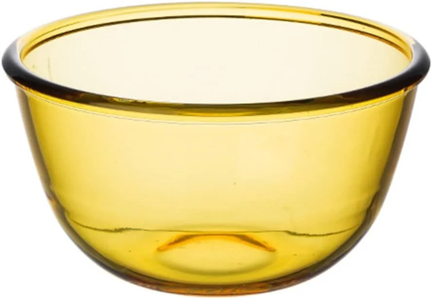 کاسه های سالاد میوه شیشه ای کاسه میوه دسر سبزیجات کاسه مخلوط کن تخم مرغ کاسه دسر آشپزخانه ظروف شیشه ای سایز M (کهربایی)