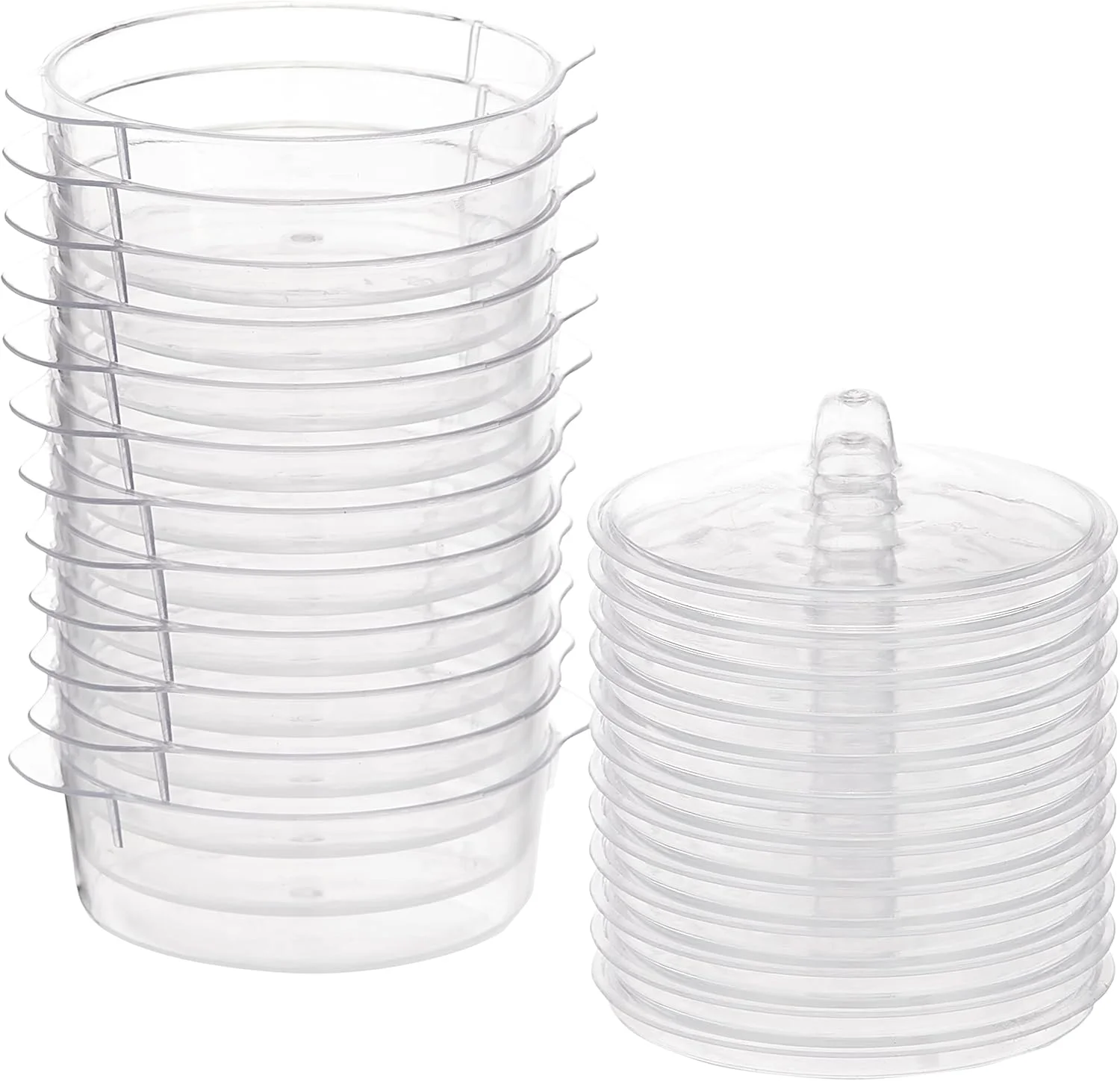 فان® لیوان های گرد ورین با درب 57 میلی لیتر - لیوان های کوچک پیش غذا - لیوان های پارفه - لیوان های کوچک دسر - لیوان های سوفله موس دسر - لیوان های مهمانی - سرو مجدد (بسته 12 عددی)