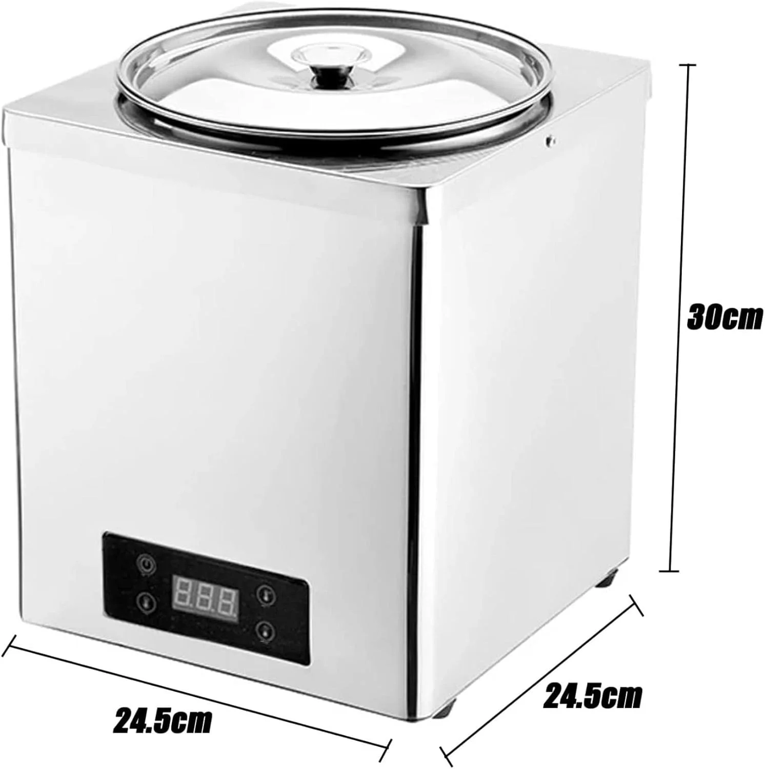 دستگاه تمپرینگ شکلات تجاری UZOURI 3/7 لیتری، گرمکن برقی غذا و ظروف گرم کننده بوفه با قابلیت تنظیم دما برای رستوران