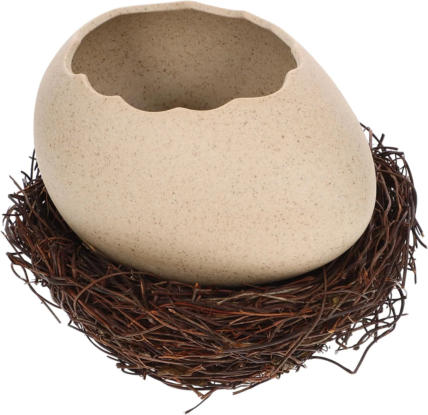 ظروف پودینگ کاسه ای TOVINANNA، کاسه های دسر تخم مرغی سرامیکی، کاسه های کوچک تنقلات به شکل تخم مرغ، گلدان های گلی، کاسه سرامیکی کوچک