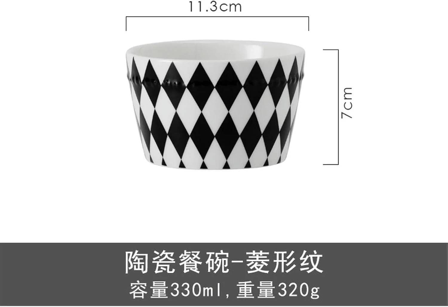 ظروف غذاخوری برای مصارف خانگی، دسر، کاسه سوپ، کاسه و بشقاب های خلاقانه و شخصی - کاسه های 4.5 اینچی، شکل الماسی