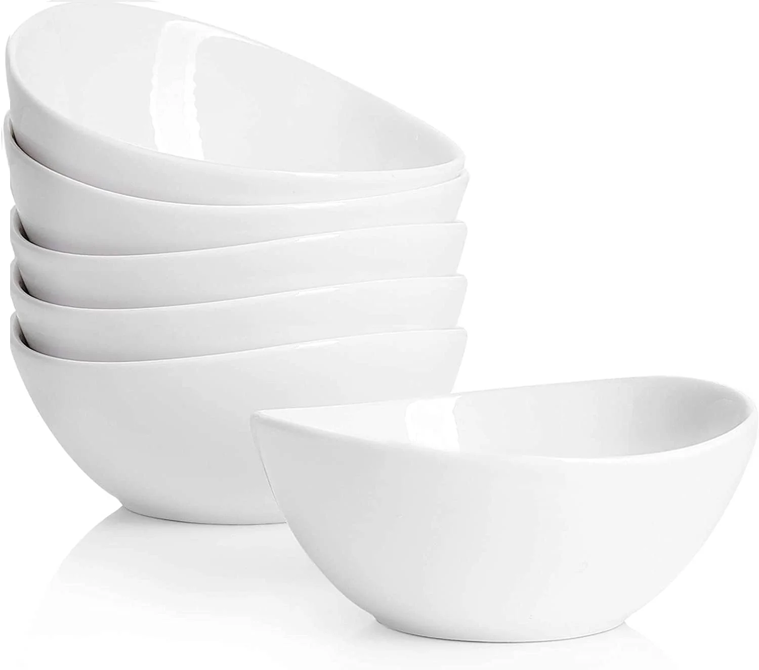 کاسه های چینی 300 میلی لیتری Taeochiy، کاسه دسر، ست کاسه های سرو کوچک برای برنج، مخلفات، دیپ - ست 6 عددی