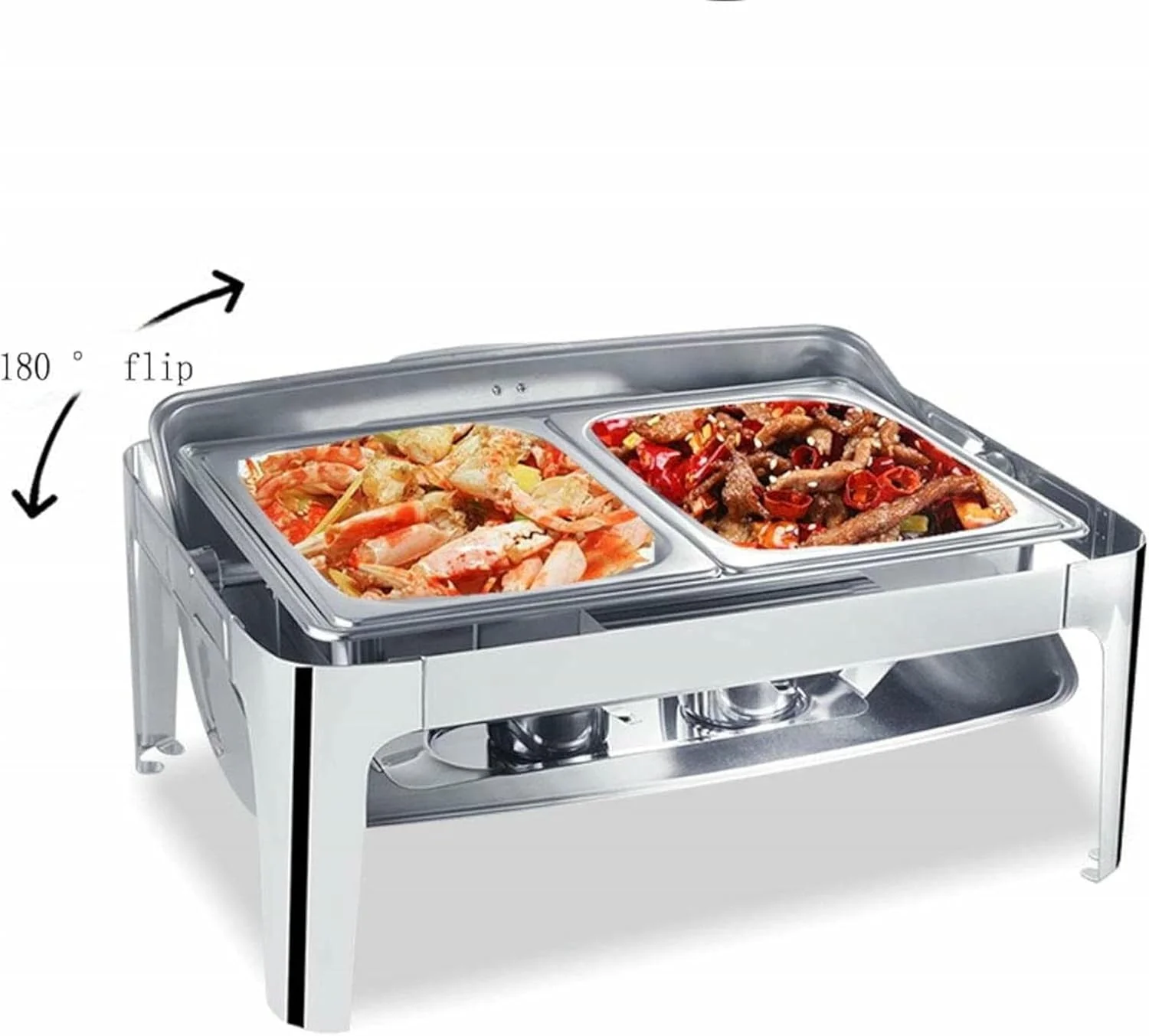 گرم نگهدارنده غذا استیل ضد زنگ، مناسب برای کافه تریا، هتل، رستوران، مهمانی، گرم نگه داشتن غذا، بخاری الکلی، ظرفیت بزرگ، پیاز گرم نگهدارنده غذا استیل ضد زنگ، مناسب برای کافه تریا، هتل، رستوران، مهمانی، گرم نگه داشتن غذا، بخاری الکلی، ظرفیت بزرگ، پیاز