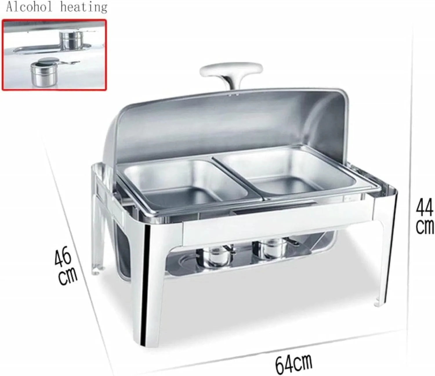 گرم نگهدارنده غذا استیل ضد زنگ، مناسب برای کافه تریا، هتل، رستوران، مهمانی، گرم نگه داشتن غذا، بخاری الکلی، ظرفیت بزرگ، پیاز گرم نگهدارنده غذا استیل ضد زنگ، مناسب برای کافه تریا، هتل، رستوران، مهمانی، گرم نگه داشتن غذا، بخاری الکلی، ظرفیت بزرگ، پیاز