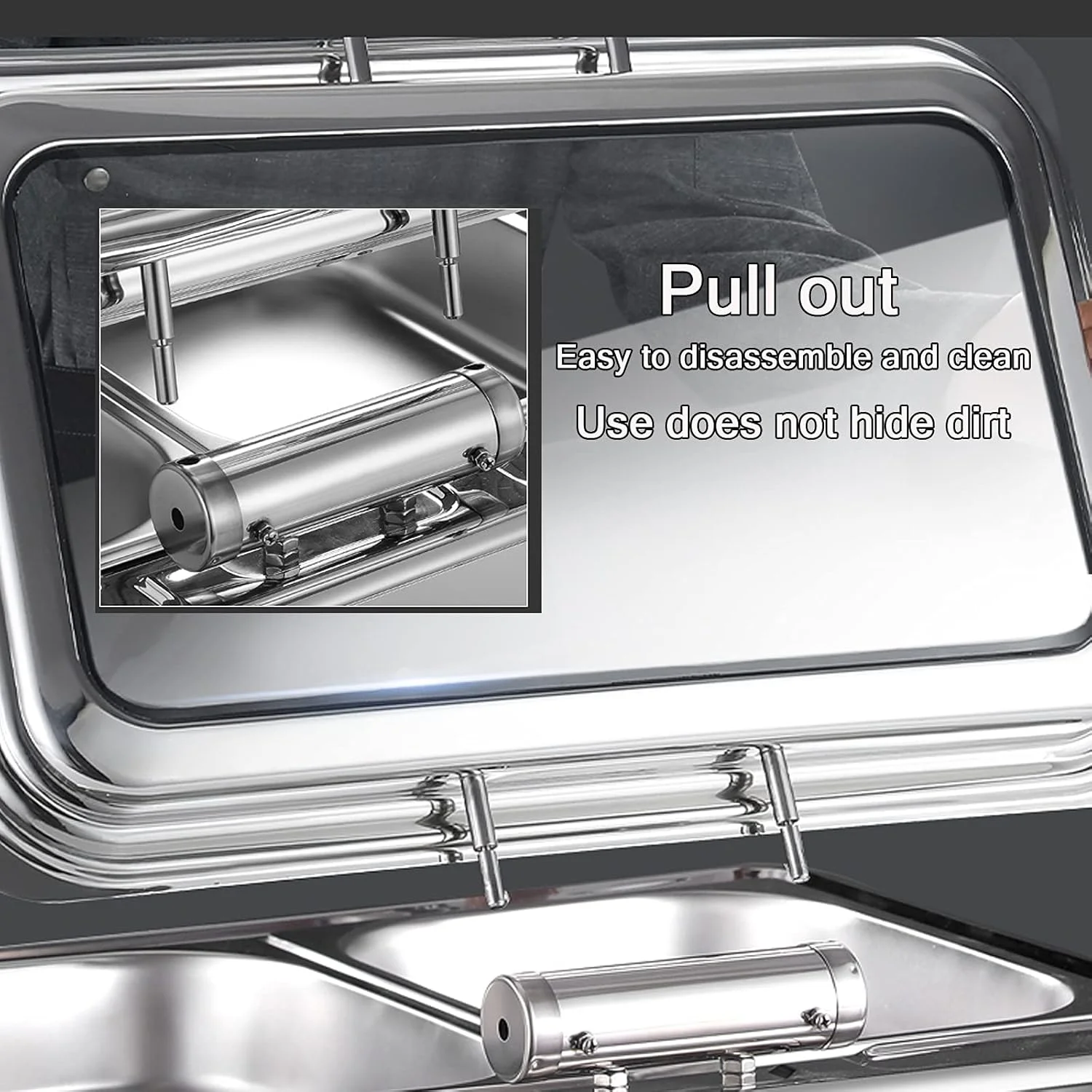 Stainless Steel Food Warmer Dish Chafing Dish Set Warmer, Chafing Plate Buffet Food Container Set With Lid For Buffet Banquet Party Food Warming Buffet And Party 400w Stainless Steel Food Warmer Dish Chafing Dish Set Warmer, Chafing Plate Buffet Food Container Set With Lid For Buffet Banquet Party Food Warming Buffet And Party 400w