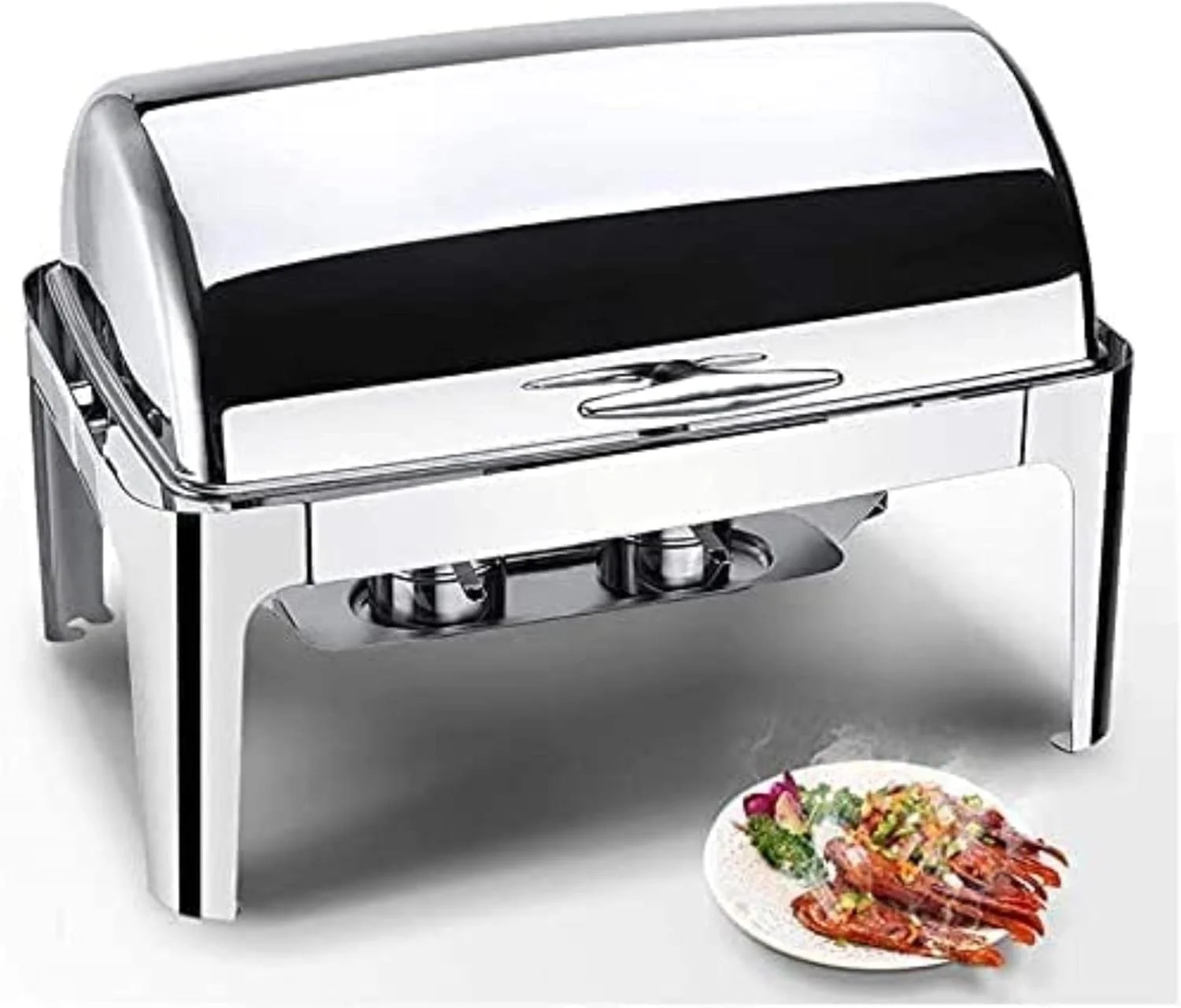 گرم نگهدارنده غذا، ظرف گرم کننده استیل ضد زنگ، ست بوفه گرم کننده غذا برای مجالس عروسی، مهمانی ها، ضیافت ها و پذیرایی