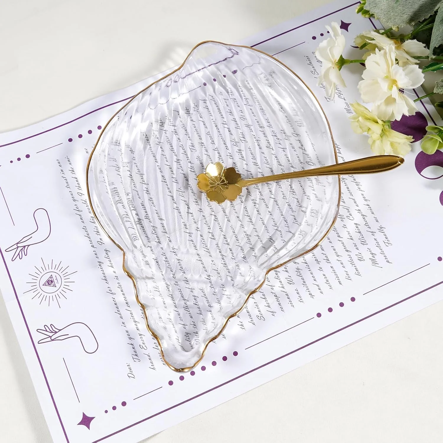 Soulnioi 2 عدد کاسه های سس کریستالی شیشه ای، کاسه های حلزونی، کاسه دسر، کاسه های غذای جانبی، کاسه های چاشنی، کاسه های تنقلات با قاشق قهوه ساکورا برای پیش غذای سوشی و دسر