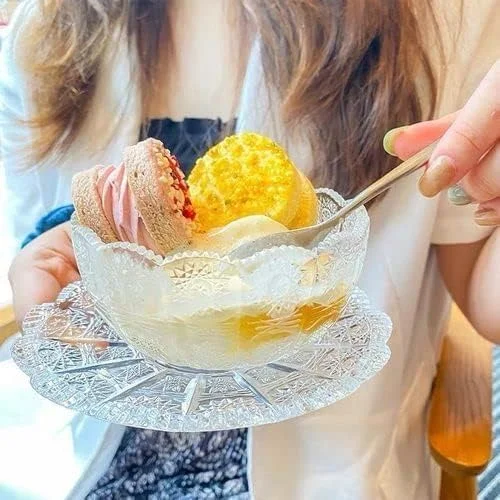 ست کاسه اسنک - بسته 6 عددی کاسه کوچک دالبری، کاسه دسر برای بستنی، میوه، پودینگ، اسنک، غلات، آجیل - ظروف سرو شیشه ای ممتاز، کاسه کوچک ترایفل، قابل شستشو در ماشین ظرفشویی