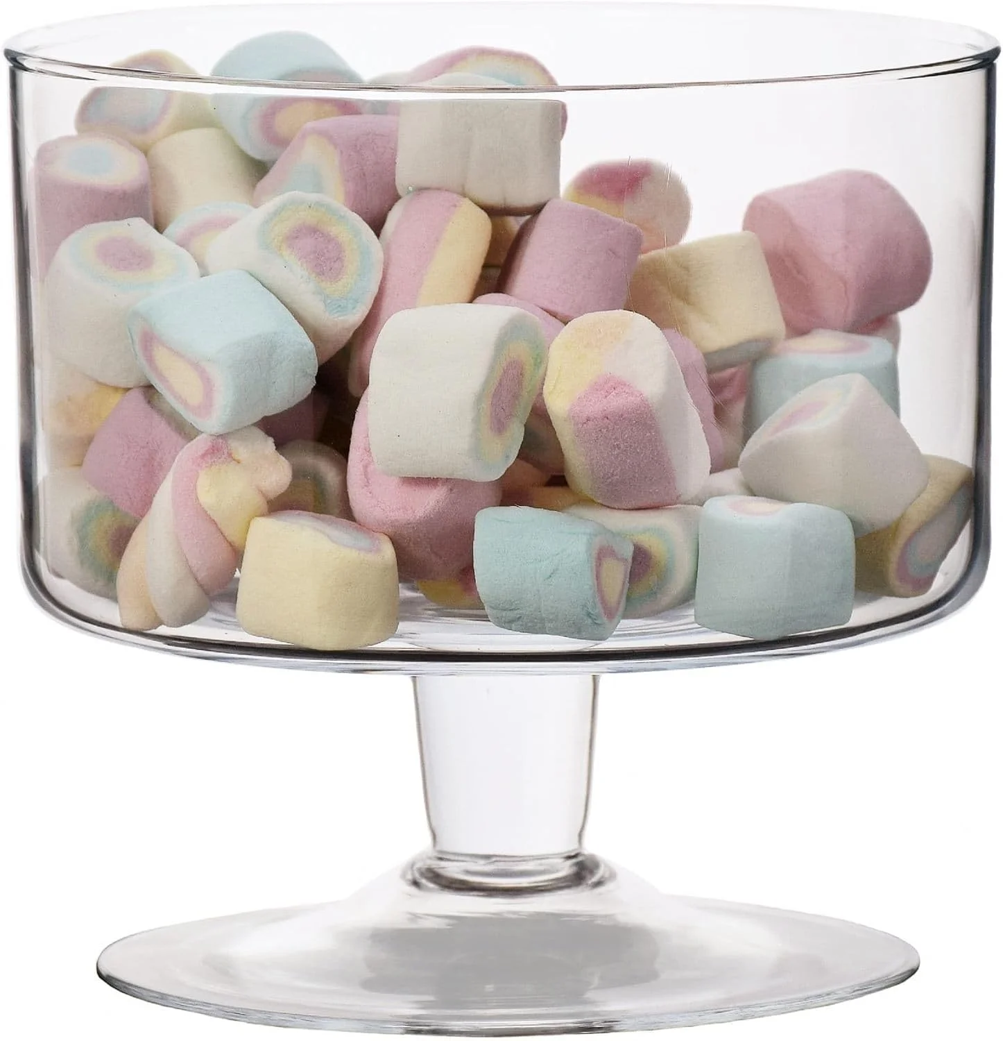 کاسه دسر ترایفل سولاویا برای میوه، شیشه شفاف دست ساز، ارتفاع 14 سانتی متر، قطر 20 سانتی متر، کاسه فردا، لوازم جانبی تزئینی آشپزخانه منزل، 2 لیتر