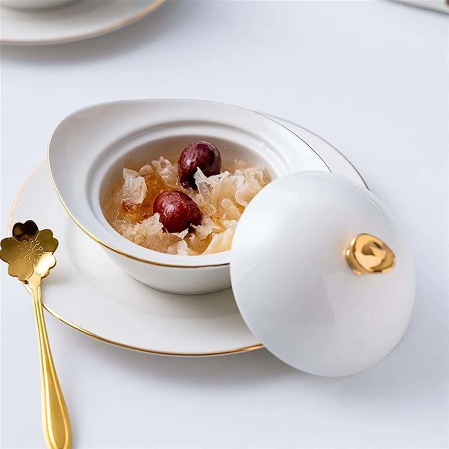 کاسه سرامیکی SKYRRA، کاسه دسر، کاسه پخت، ظروف رومیزی هتل، کاسه لانه پرنده، کاسه خلاقانه رستوران، کاسه سوپ، کاسه بخارپز