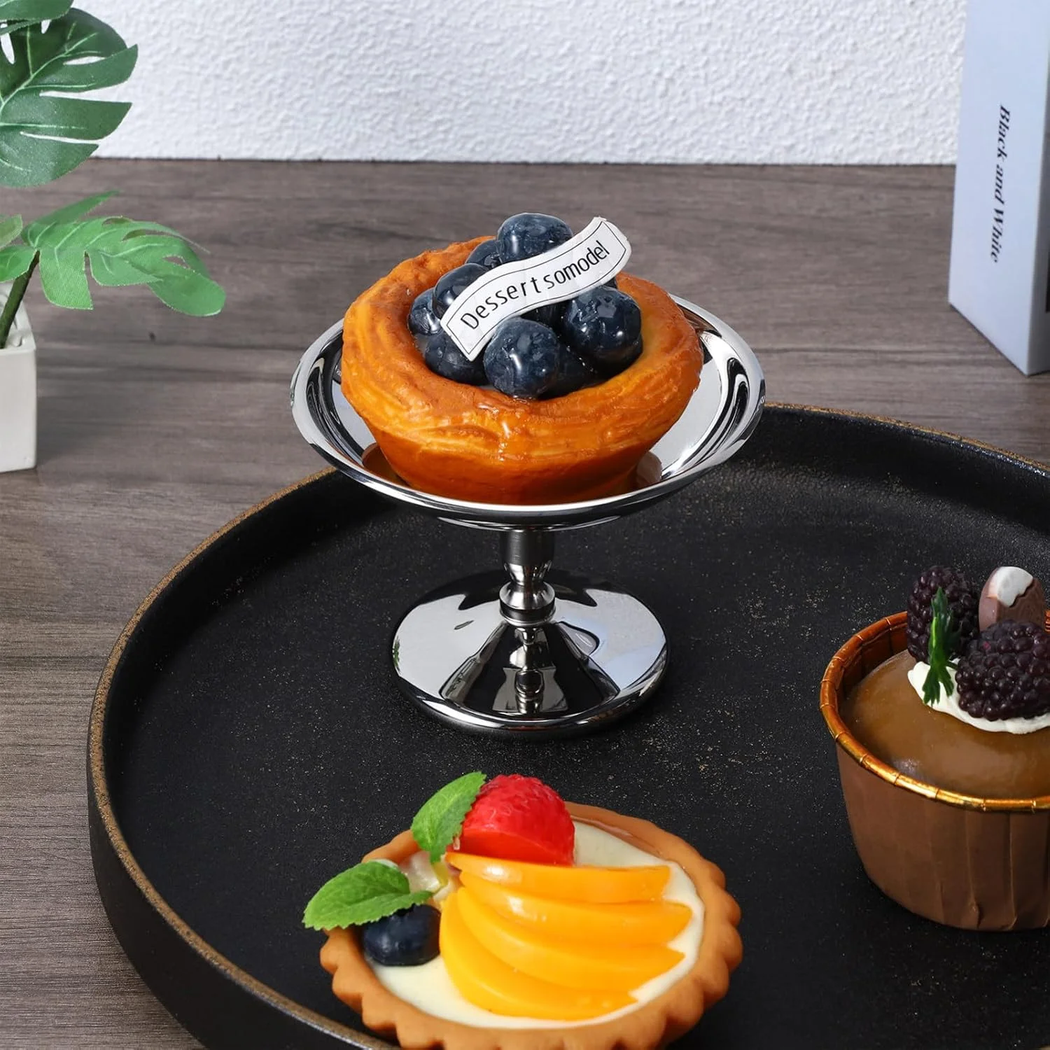 SEWACC کاسه دسر بستنی، کاسه سرو دسر کوچک استیل ضد زنگ، فنجان گرد پایه دار برای سرو تنقلات و شیرینی در مهمانی های تابستانی