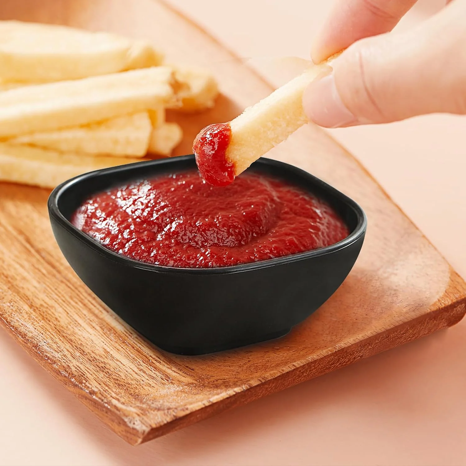 Ronanemon 20 Pack Small Bowls, 4.5 OZ Wheat Straw Soy Sauce Dishes, Unbreakable Dessert Bowls,Dipping Sauce Cups, Mini Prep Bowls,Snacks, Sauce Ketchup, BBQ (Black)