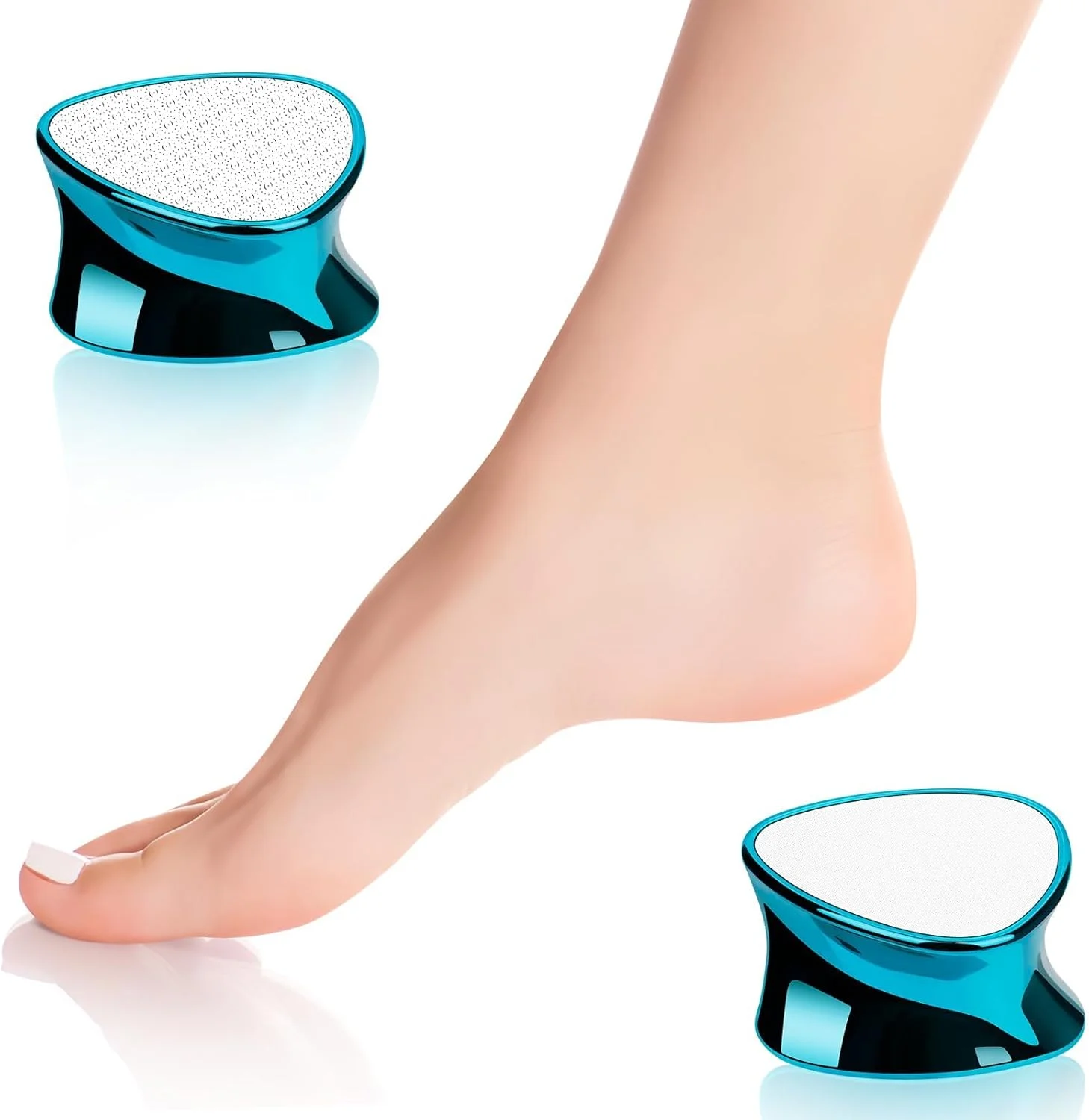 سوهان پا نالاکال، از بین برنده پینه و موهای زائد کریستالی نانو شیشه ای دو طرفه 2 در 1، از بین برنده ایمن و سریع پینه پا، اپیلاتور زنانه، ست پدیکور پا، طراحی انحصاری دو طرفه