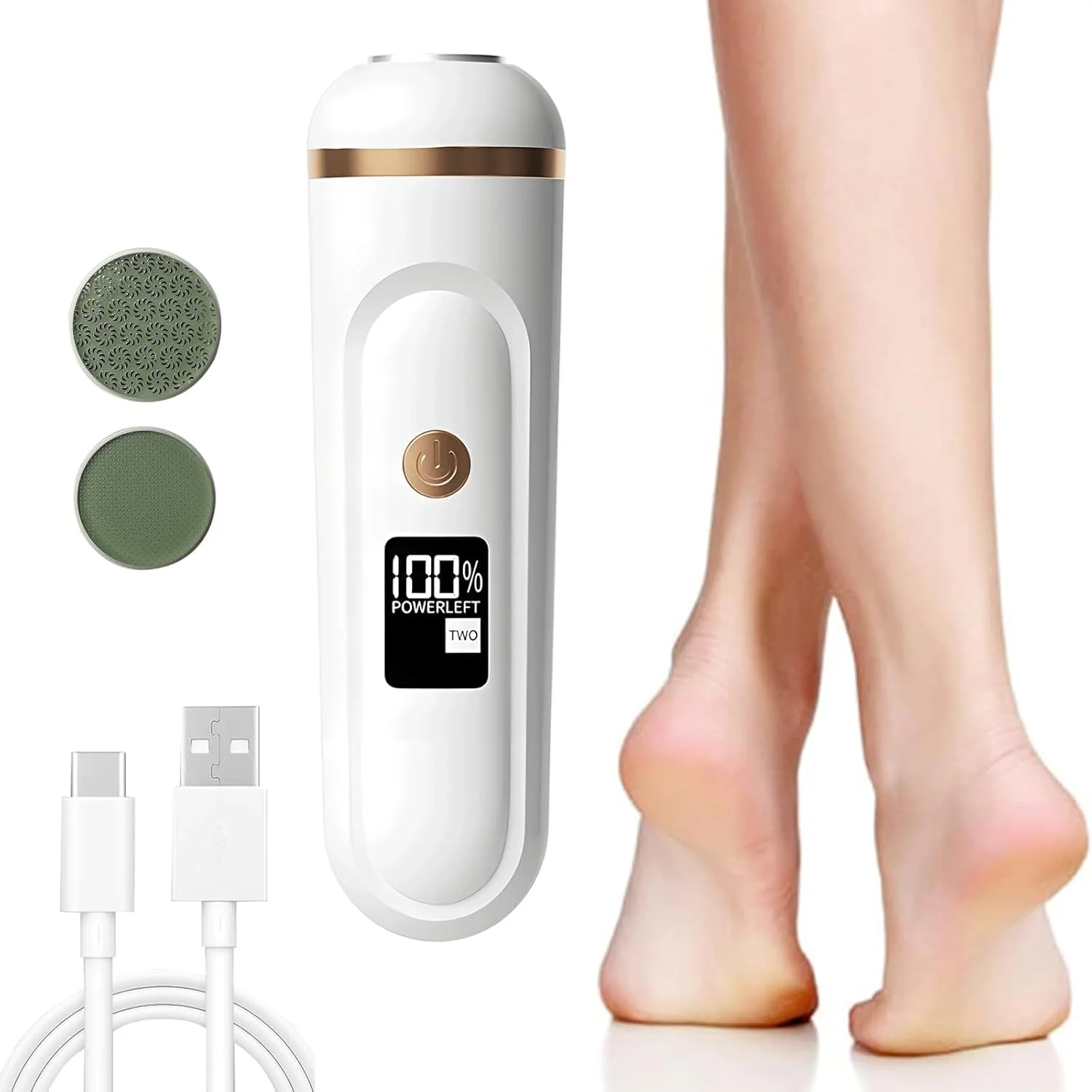 دستگاه الکتریکی از بین برنده پوست سفت نالاکال، از بین برنده پینه، از بین برنده پینه پا، اسکرابر برقی قابل حمل پا، سوهان برقی پا، پدیکور، 2 سر مختلف تعویضی دستگاه الکتریکی از بین برنده پوست سفت نالاکال، از بین برنده پینه، از بین برنده پینه پا، اسکرابر برقی قابل حمل پا، سوهان برقی پا، پدیکور، 2 سر مختلف تعویضی