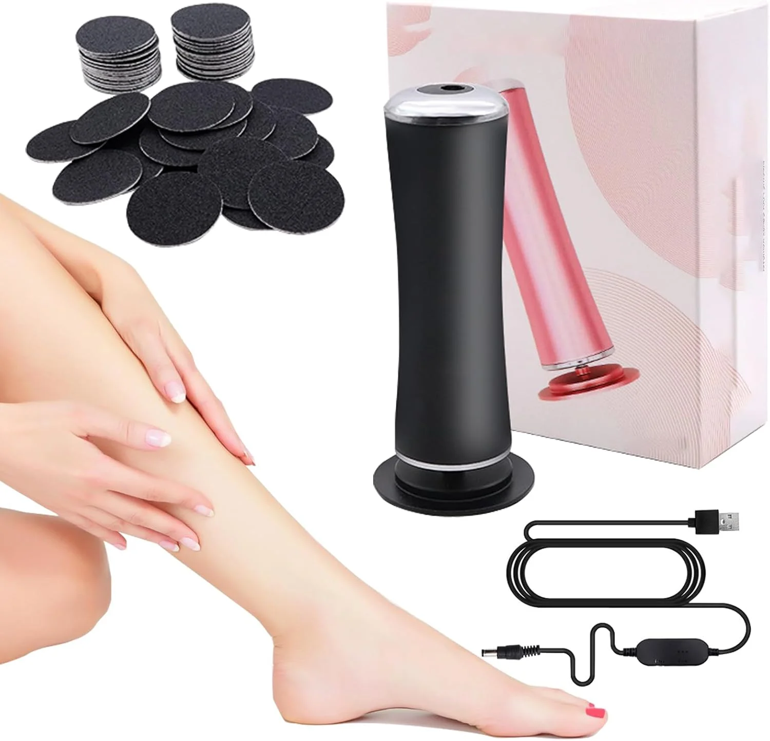 سوهان برقی پدیکور پا نالاکال، دستگاه سنگ پای برقی با سرعت قابل تنظیم و 60 عدد دیسک سمباده ای تعویضی، سوهان پدیکور پا مناسب برای از بین بردن پوست های مرده، ترک خورده و پینه بسته آقایان و بانوان سوهان برقی پدیکور پا نالاکال، دستگاه سنگ پای برقی با سرعت قابل تنظیم و 60 عدد دیسک سمباده ای تعویضی، سوهان پدیکور پا مناسب برای از بین بردن پوست های مرده، ترک خورده و پینه بسته آقایان و بانوان