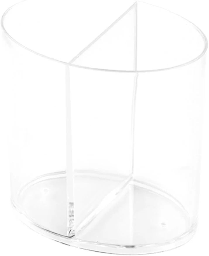 ظروف دسر 4 اونسی رستوران ور، 100 عدد فنجان مزه بیضی شکل - دارای 2 محفظه، یکبار مصرف، ظروف پیش غذای پلاستیکی شفاف، برای سرو نمونه در ضیافت های عروسی و رویدادهای پذیرایی