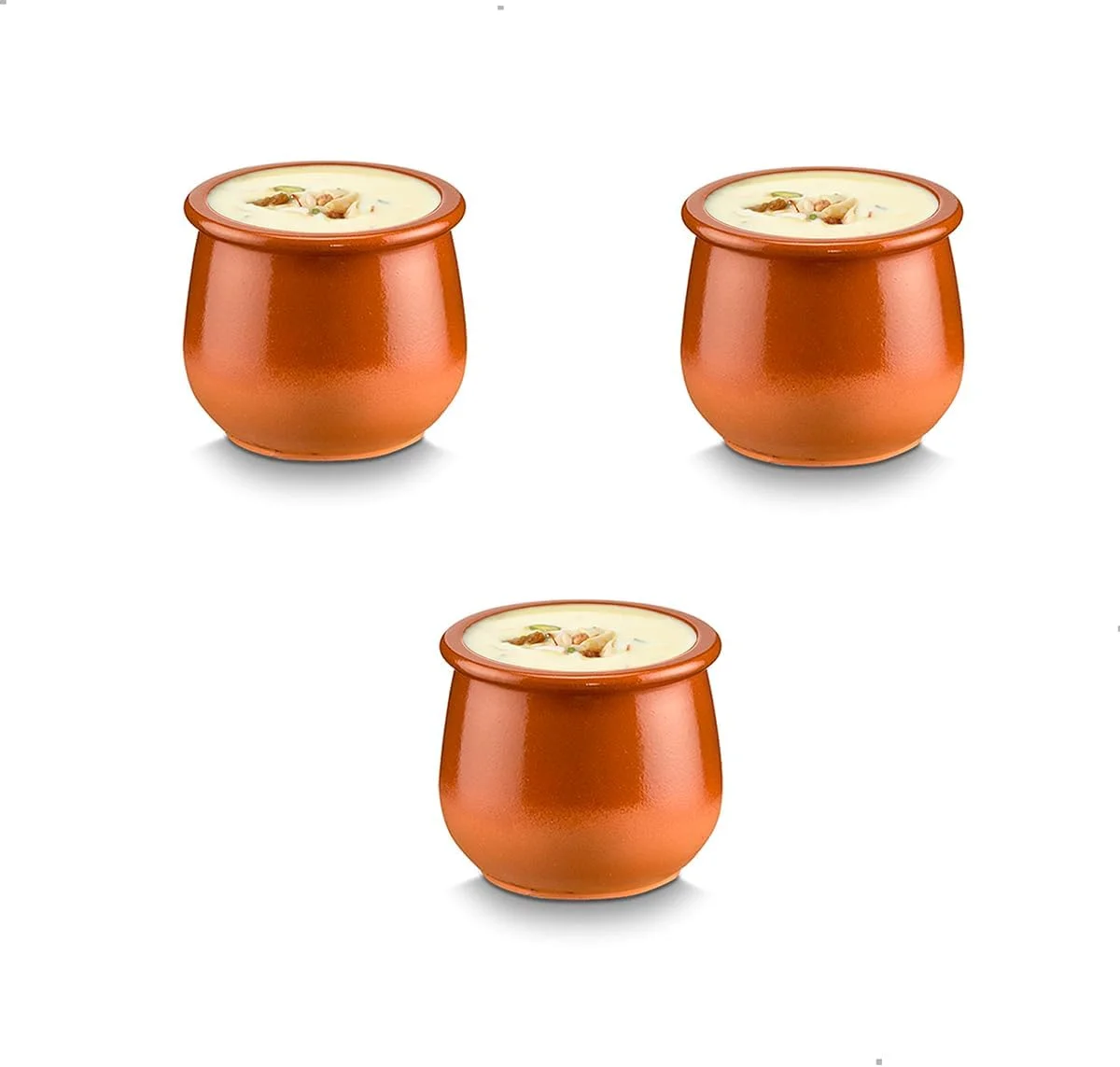 ست 3 تایی کاسه ماست خوری Regas - ظرفیت 155 میلی لیتر، ارتفاع 6.5 سانتی متر، قطر 8 سانتی متر