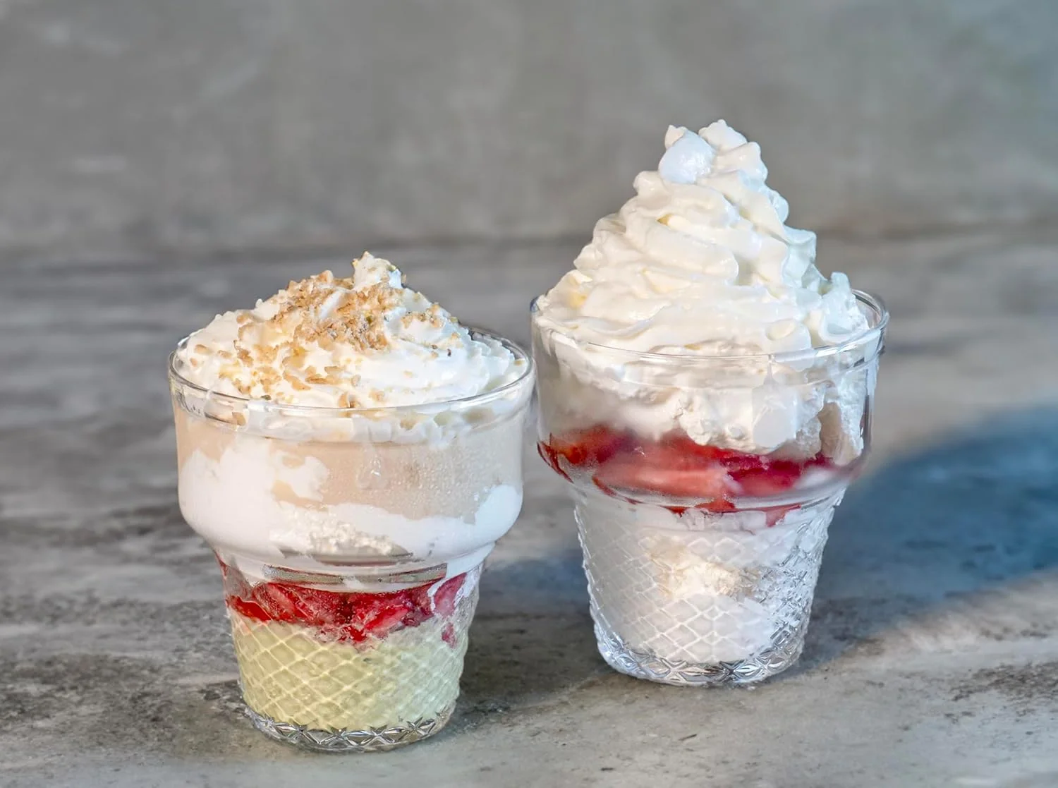 ست 6 تایی کاسه دسر شیشه ای شفاف Red Co. طرح قیفی بستنی، 240 میلی لیتر