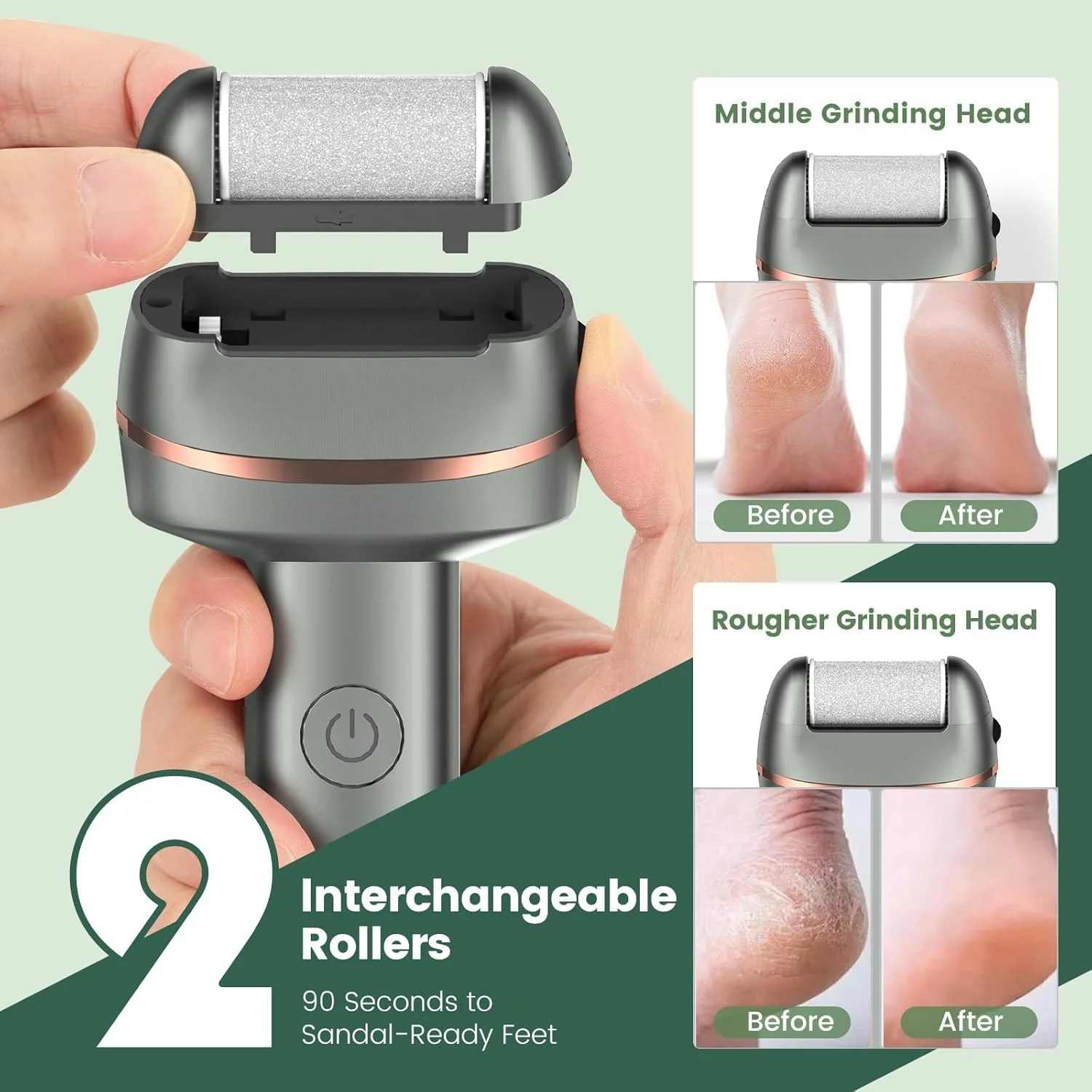 سوهان برقی پدیکور پا LOVACA 2025، دارای 2 سرعت و صفحه نمایش LED، کیت پدیکور 17 در 1 برای پاشنه های ترک خورده، پوست های مرده و مراقبت از پا های خشک، مناسب برای آقایان و بانوان