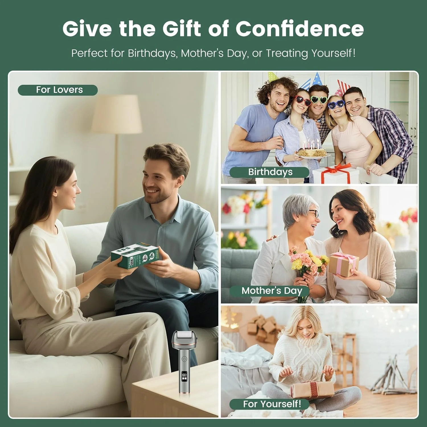 سوهان برقی پدیکور پا LOVACA 2025، دارای 2 سرعت و صفحه نمایش LED، کیت پدیکور 17 در 1 برای پاشنه های ترک خورده، پوست های مرده و مراقبت از پا های خشک، مناسب برای آقایان و بانوان