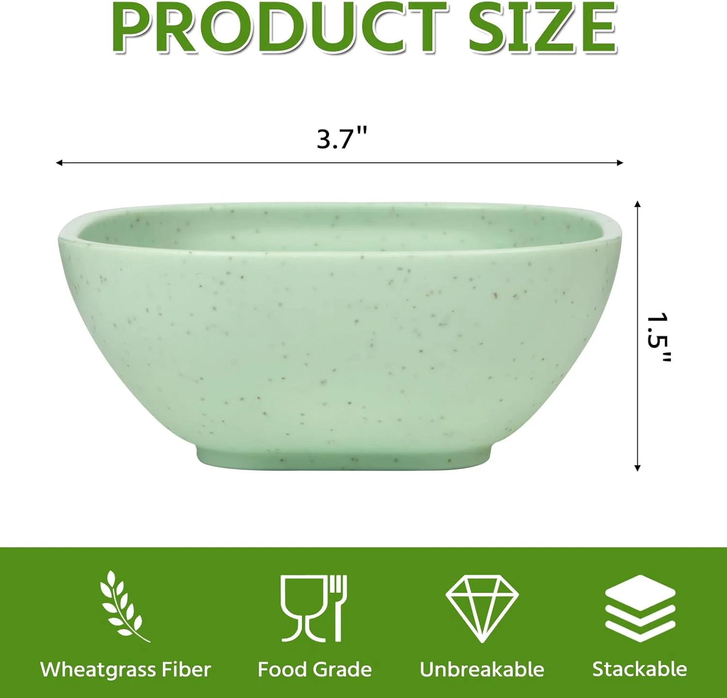 بسته 10 عددی کاسه سس خوری نی گندم Qeirudu، کاسه های دسر رنگارنگ 130 میلی لیتری، کاسه های کوچک نشکن برای سس سالسا، مخلفات، تنقلات، میوه، پیش غذا