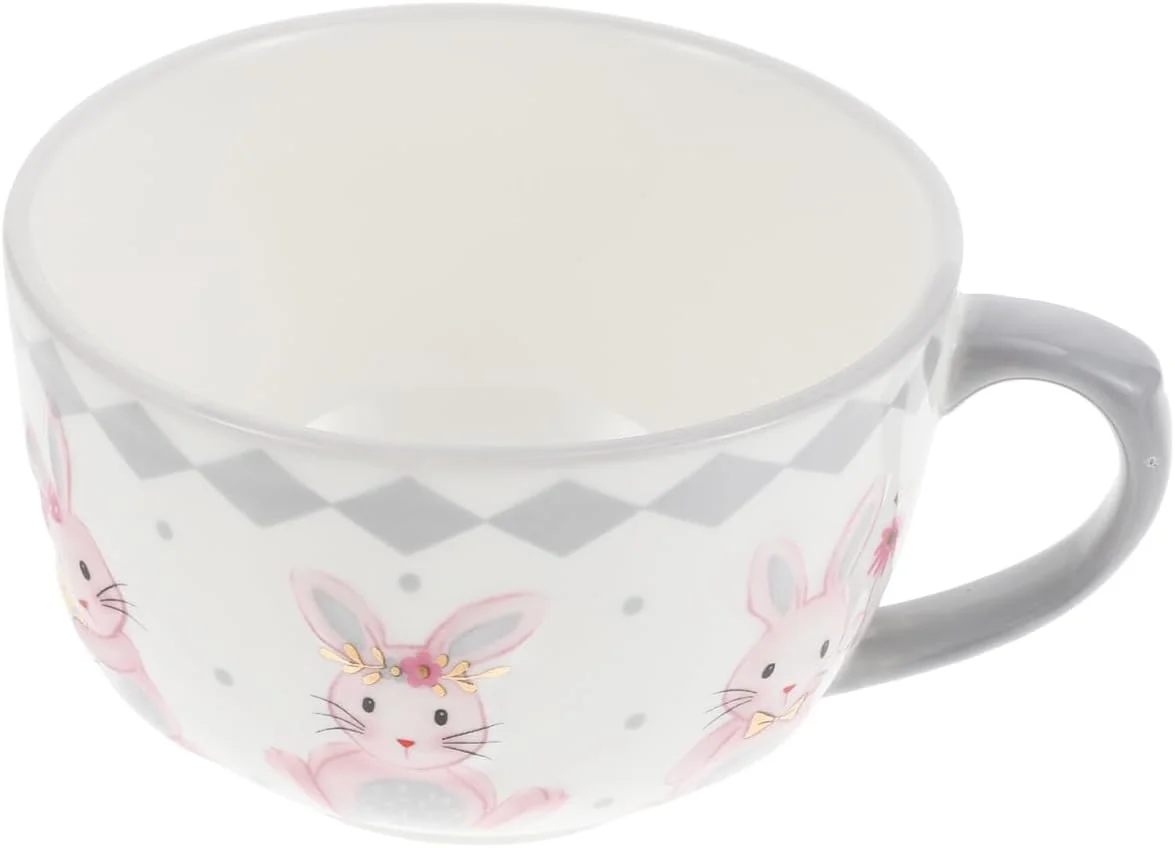 پریتی زوم کاسه سوپ خرگوشی، کاسه های شام رامن، کاسه خرگوشی سرامیکی، کاسه سوپ سرامیکی، کاسه سالاد دسر، کاسه دسر نودل، کارد و چنگال عید پاک، کاسه سوپ طرح خرگوش، تزئین سرامیک کارتونی