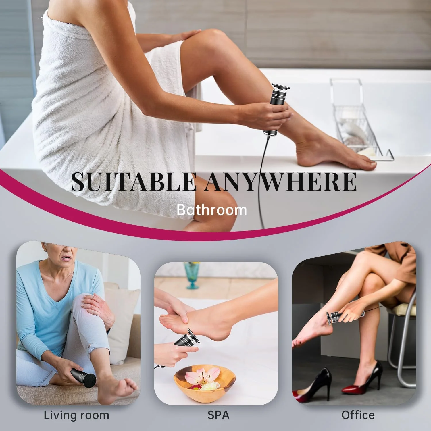 سوهان برقی پدیکور حرفه ای KROFAUE با سرعت 1000 دور در دقیقه - ابزار پدیکور آلومینیومی قابل تنظیم به همراه 60 عدد دیسک سمباده ای برای از بین بردن پوست های مرده در خانه سوهان برقی پدیکور حرفه ای KROFAUE با سرعت 1000 دور در دقیقه - ابزار پدیکور آلومینیومی قابل تنظیم به همراه 60 عدد دیسک سمباده ای برای از بین بردن پوست های مرده در خانه