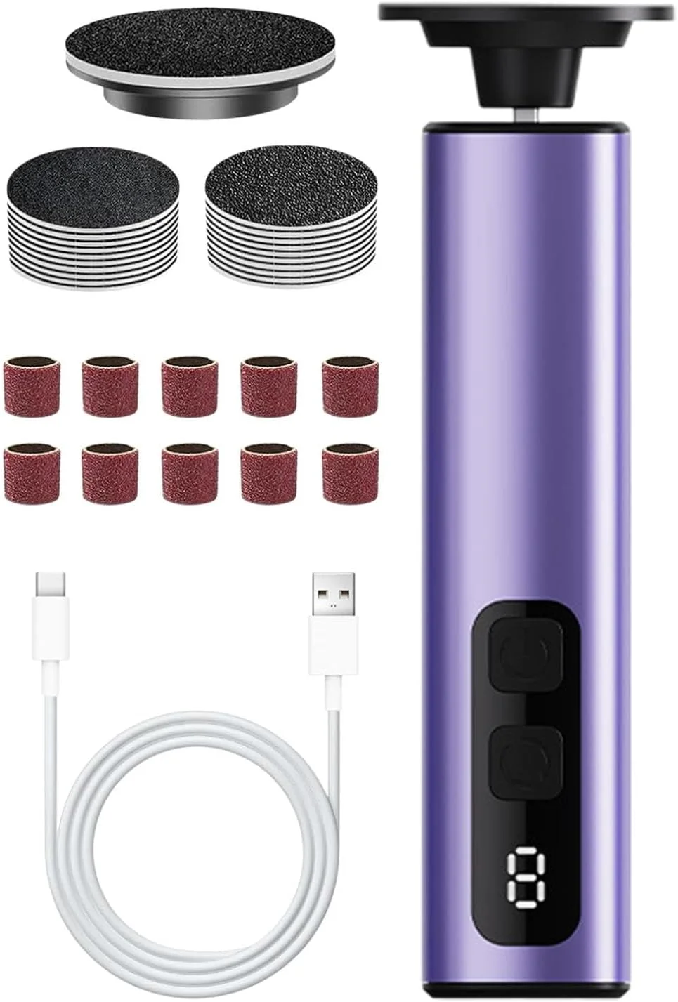 سوهان برقی پینه پا kinrguiyuez | سوهان برقی 2 در 1، ابزار پدیکور پا، دیسک های سمباده و سرهای سنگ زنی، 9 سرعت برای پوست های مرده، ترک خورده و سخت سوهان برقی پینه پا kinrguiyuez | سوهان برقی 2 در 1، ابزار پدیکور پا، دیسک های سمباده و سرهای سنگ زنی، 9 سرعت برای پوست های مرده، ترک خورده و سخت