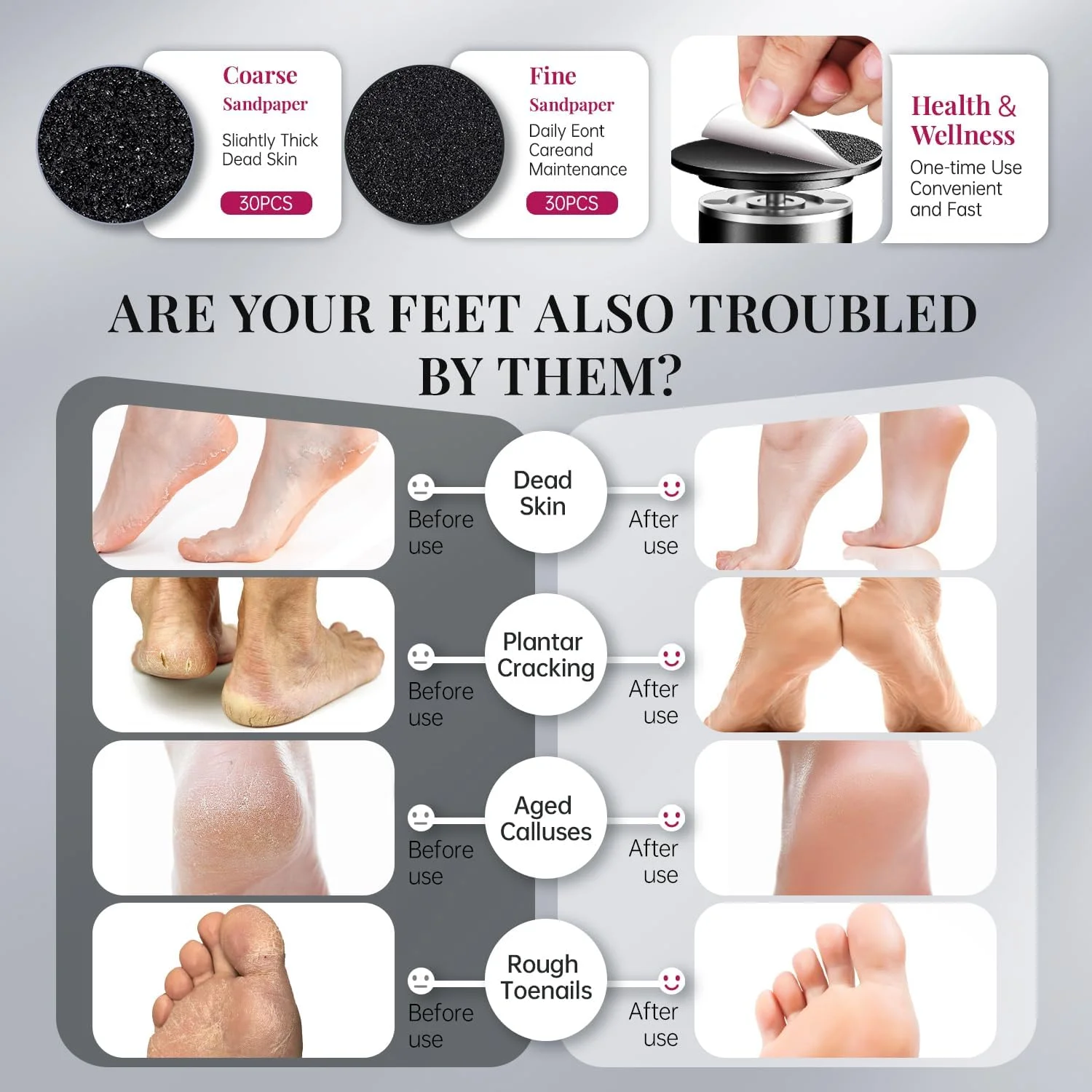 سوهان برقی پدیکور حرفه ای KROFAUE با سرعت 1000 دور در دقیقه - ابزار پدیکور آلومینیومی قابل تنظیم به همراه 60 عدد دیسک سمباده ای برای از بین بردن پوست های مرده در خانه سوهان برقی پدیکور حرفه ای KROFAUE با سرعت 1000 دور در دقیقه - ابزار پدیکور آلومینیومی قابل تنظیم به همراه 60 عدد دیسک سمباده ای برای از بین بردن پوست های مرده در خانه